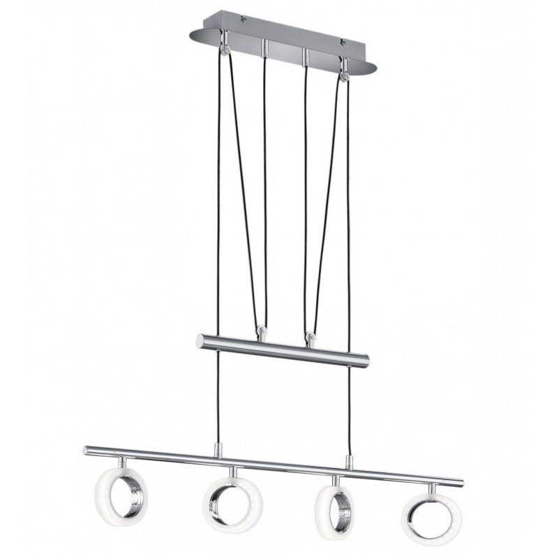 Suspension barre LED CORLAND II en métal argent chrome