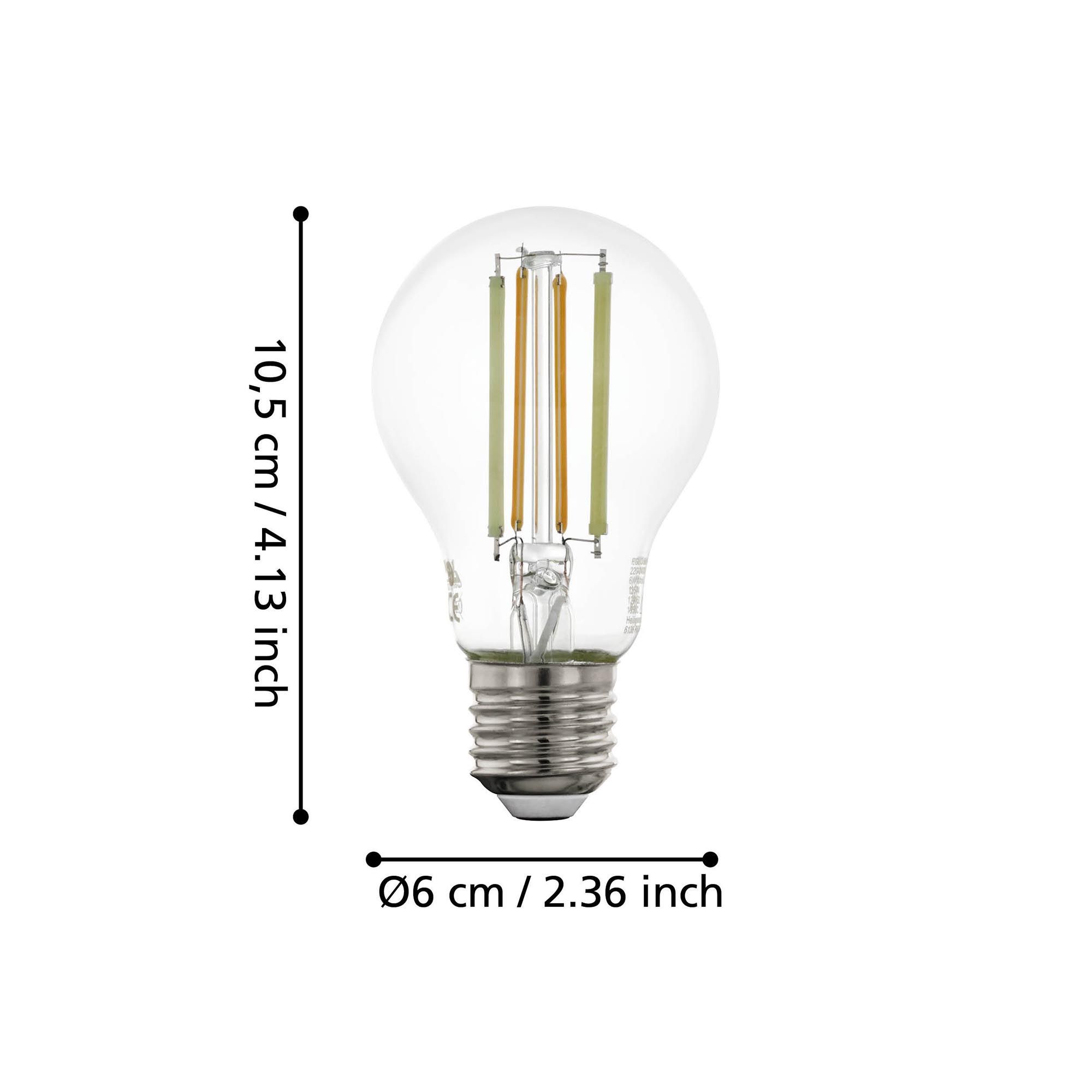 Ampoule Connectée forme A60 en verre transparent CONNECT Z L10,5 cm E27 6W 806 lumens
