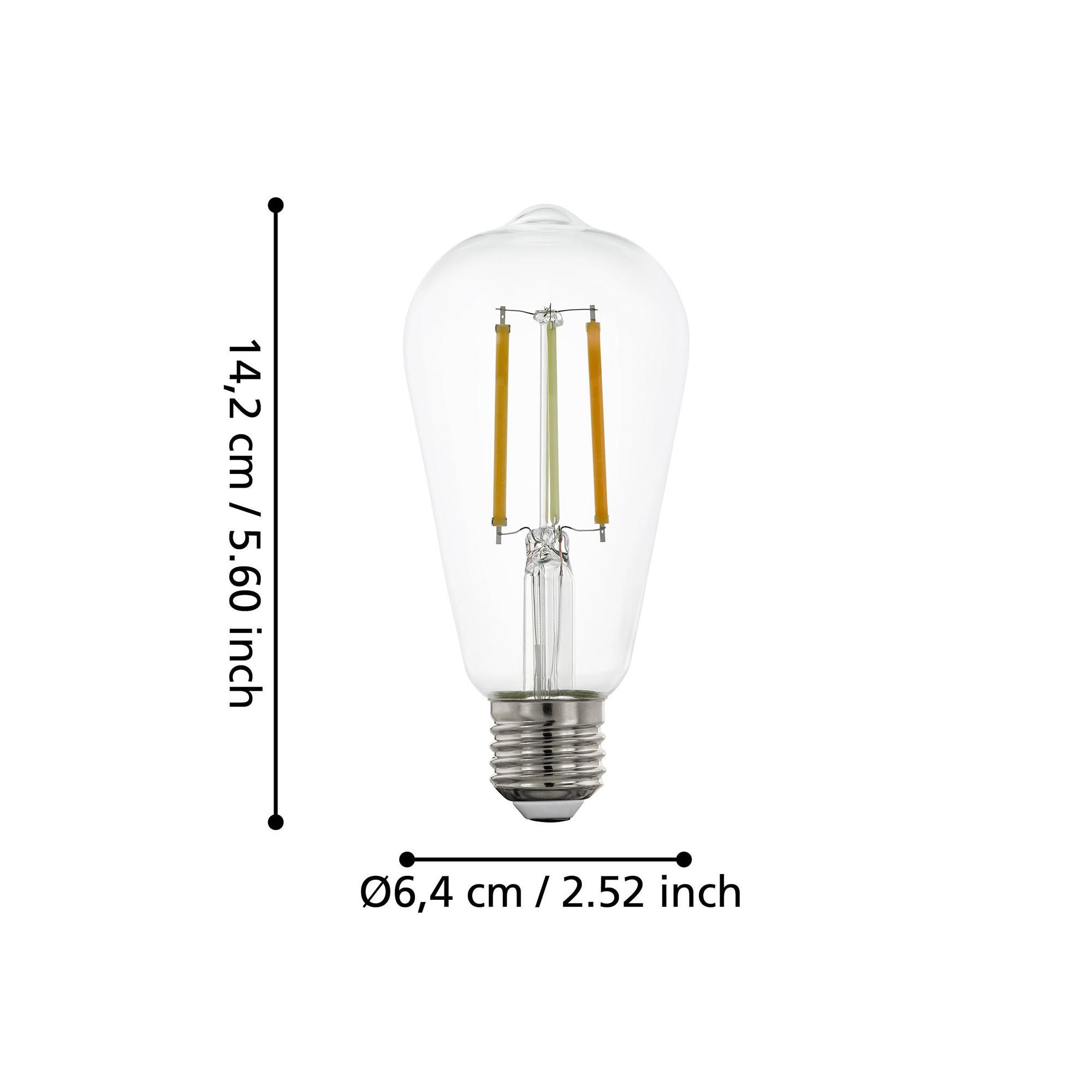 Ampoule Connectée forme standard en verre transparent CONNECT Z L14,5 cm E27 6W 806 lumens