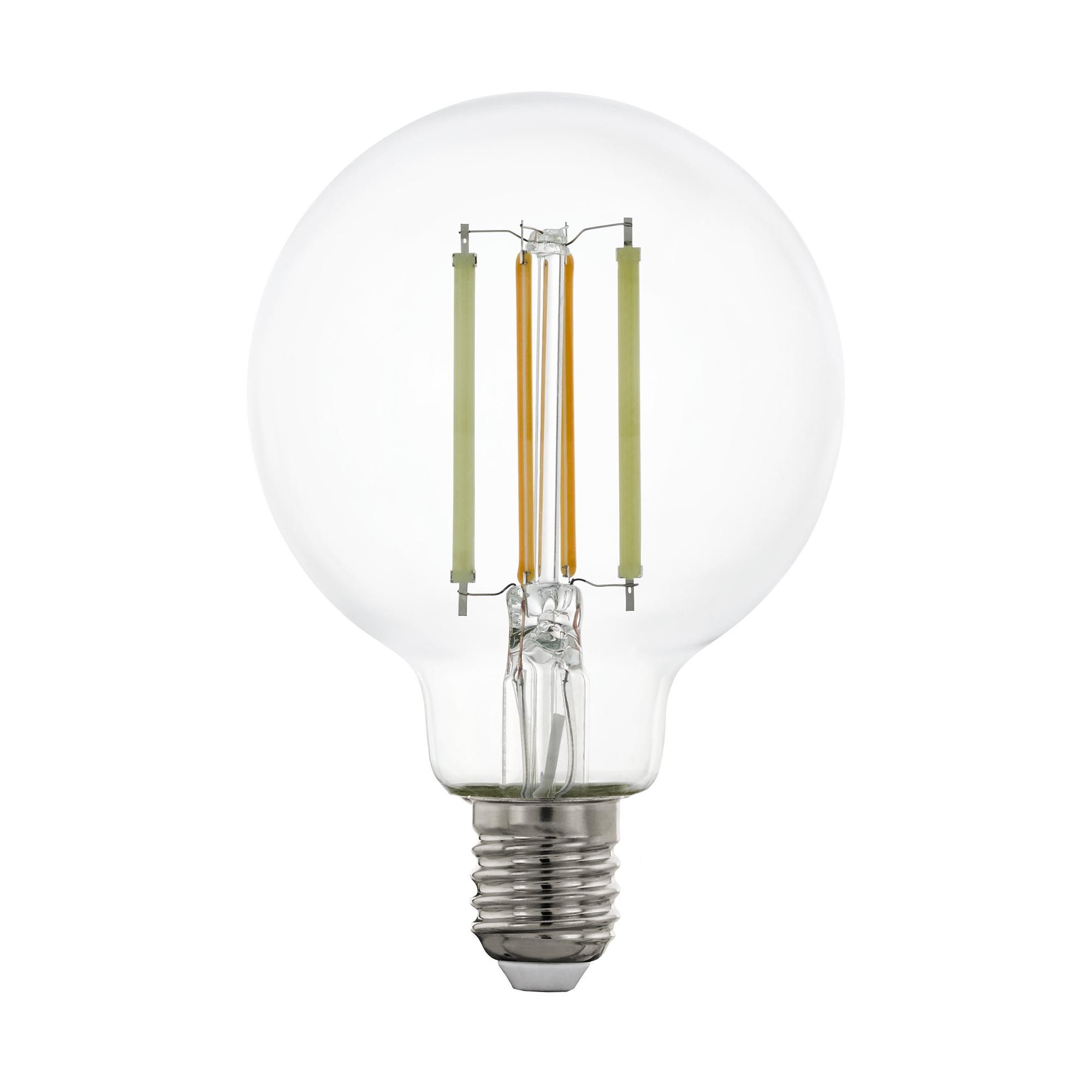 Ampoule Connectée forme globe en verre transparent CONNECT Z D8 cm E27 6W 806 lumens