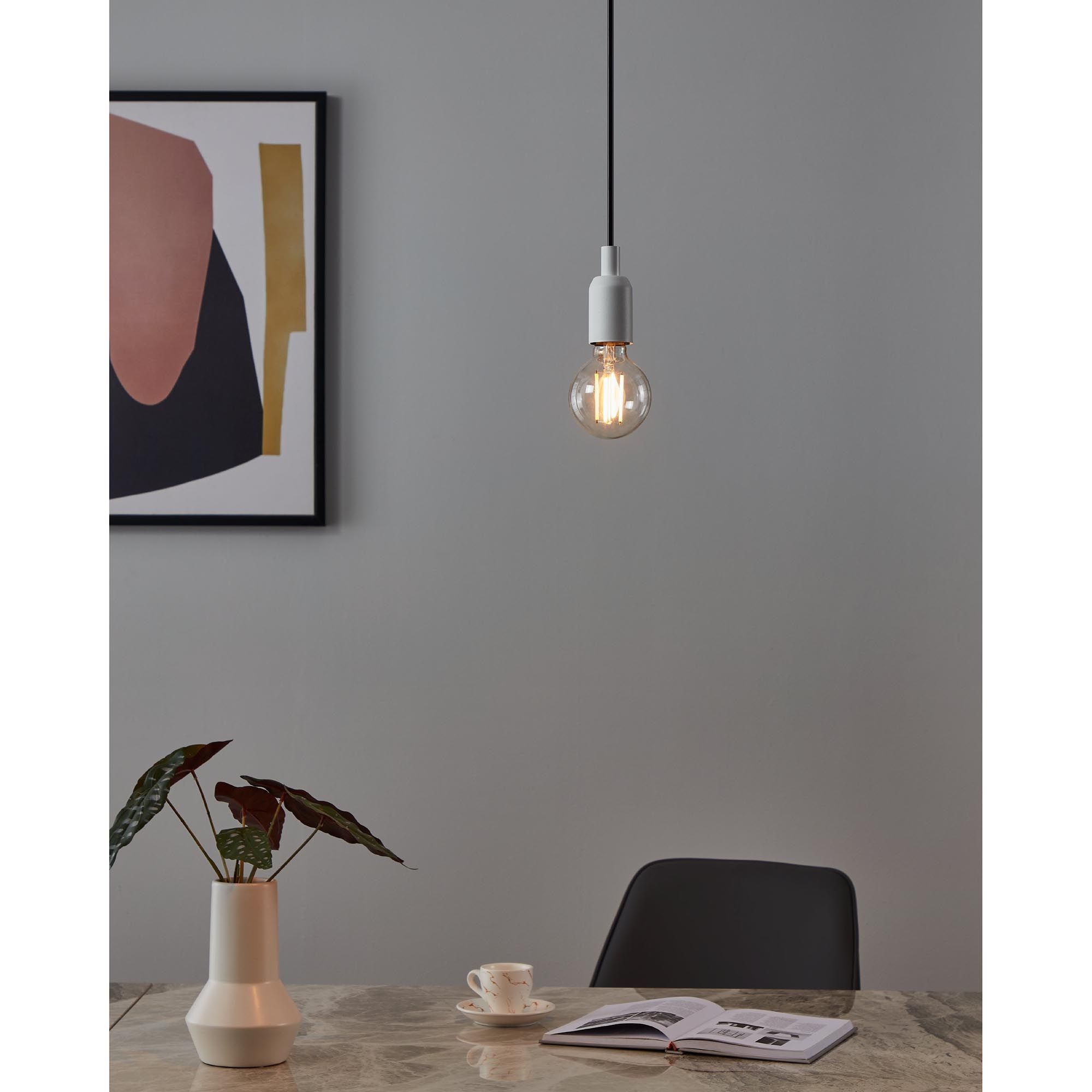 Ampoule Connectée forme globe en verre transparent CONNECT Z D8 cm E27 6W 806 lumens