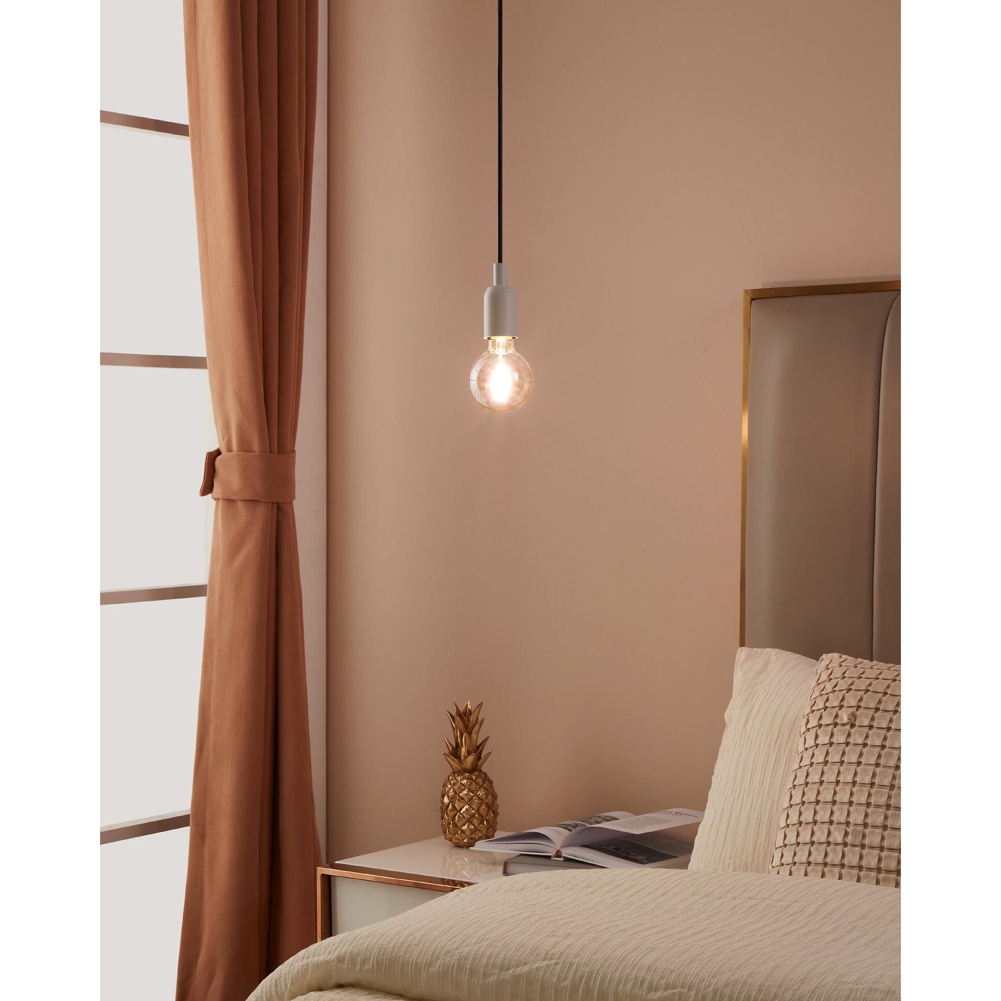Ampoule Connectée forme globe en verre ambre CONNECT Z D8 cm  E27 4,9W 360 lumens
