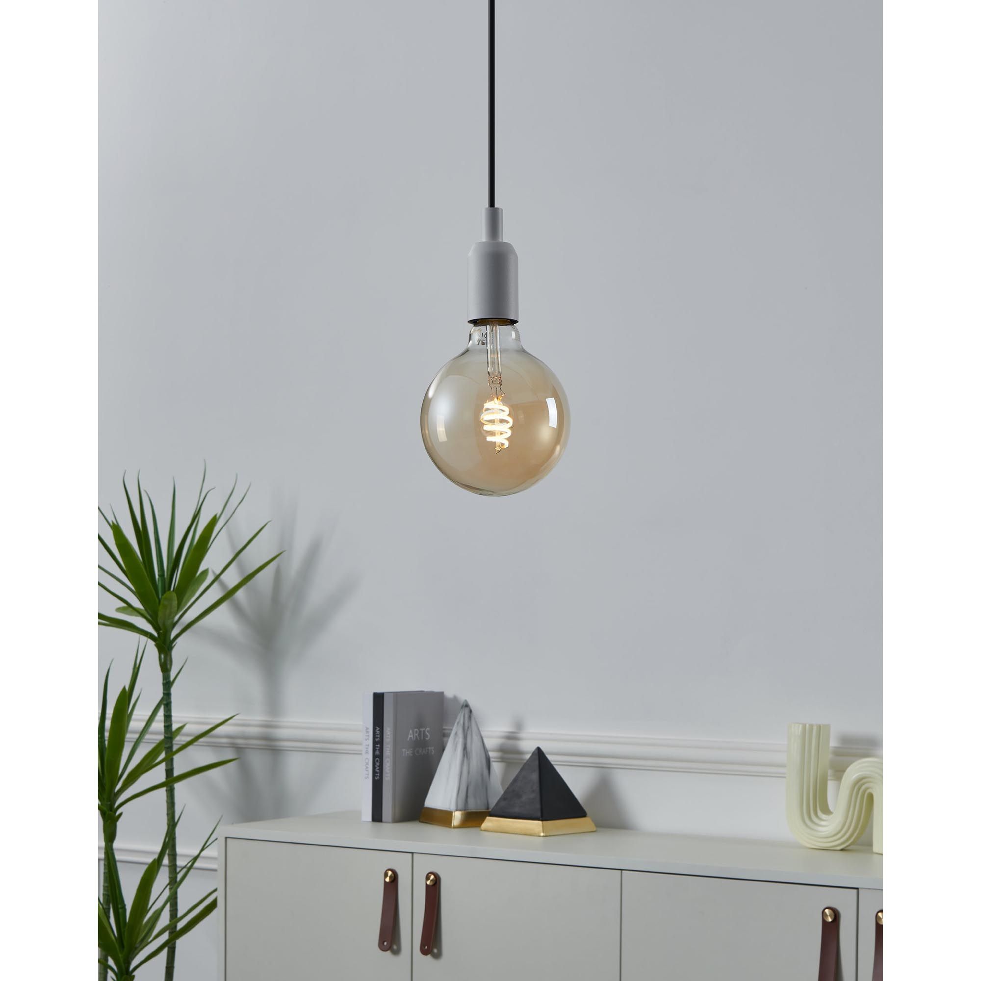 Ampoule Connectée forme globe en verre ambre CONNECT Z D12,5  E27 4,9W 360 lumens