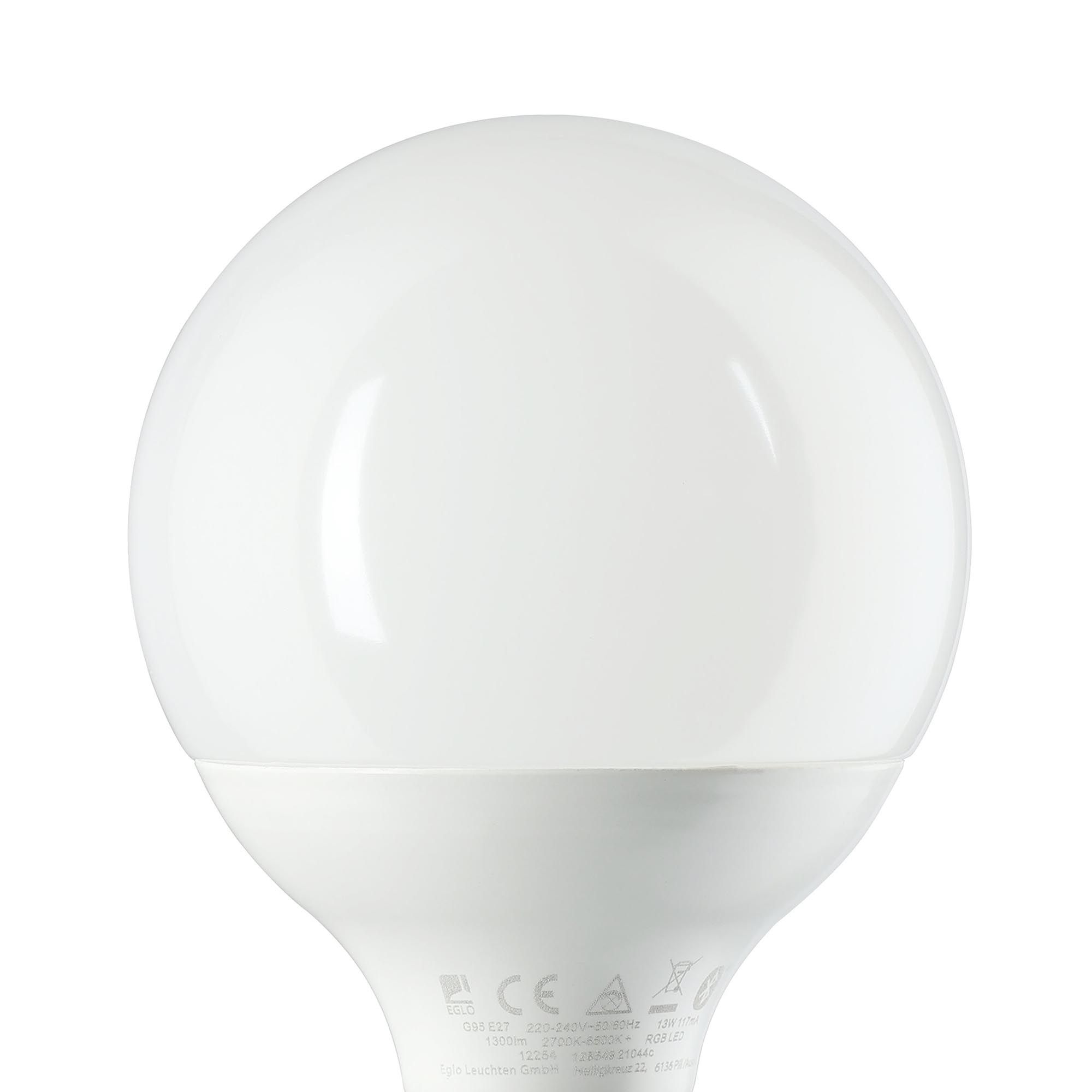Ampoule Connectée en verre opale CONNECT Z D9,5 cm E27 3,5W Changement de couleurs