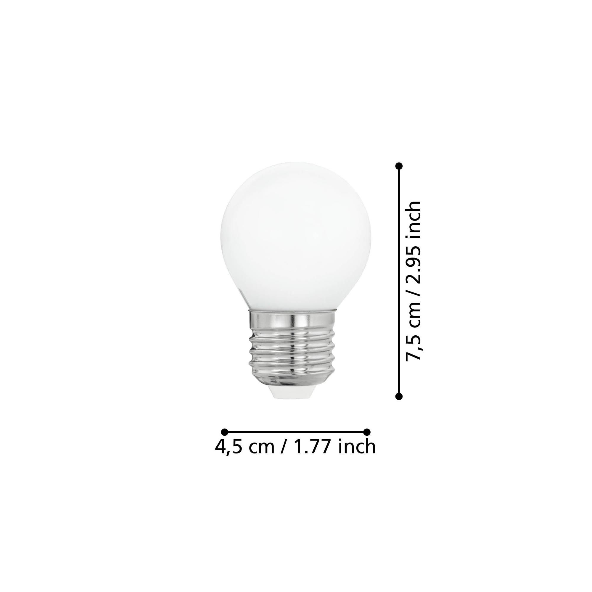 Ampoule Led Mini Globe E27 verre opale forme globe 4W