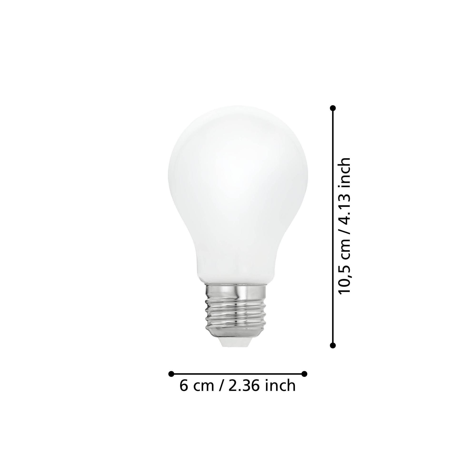 Ampoule Led Classic E27 verre opale forme standard 12W