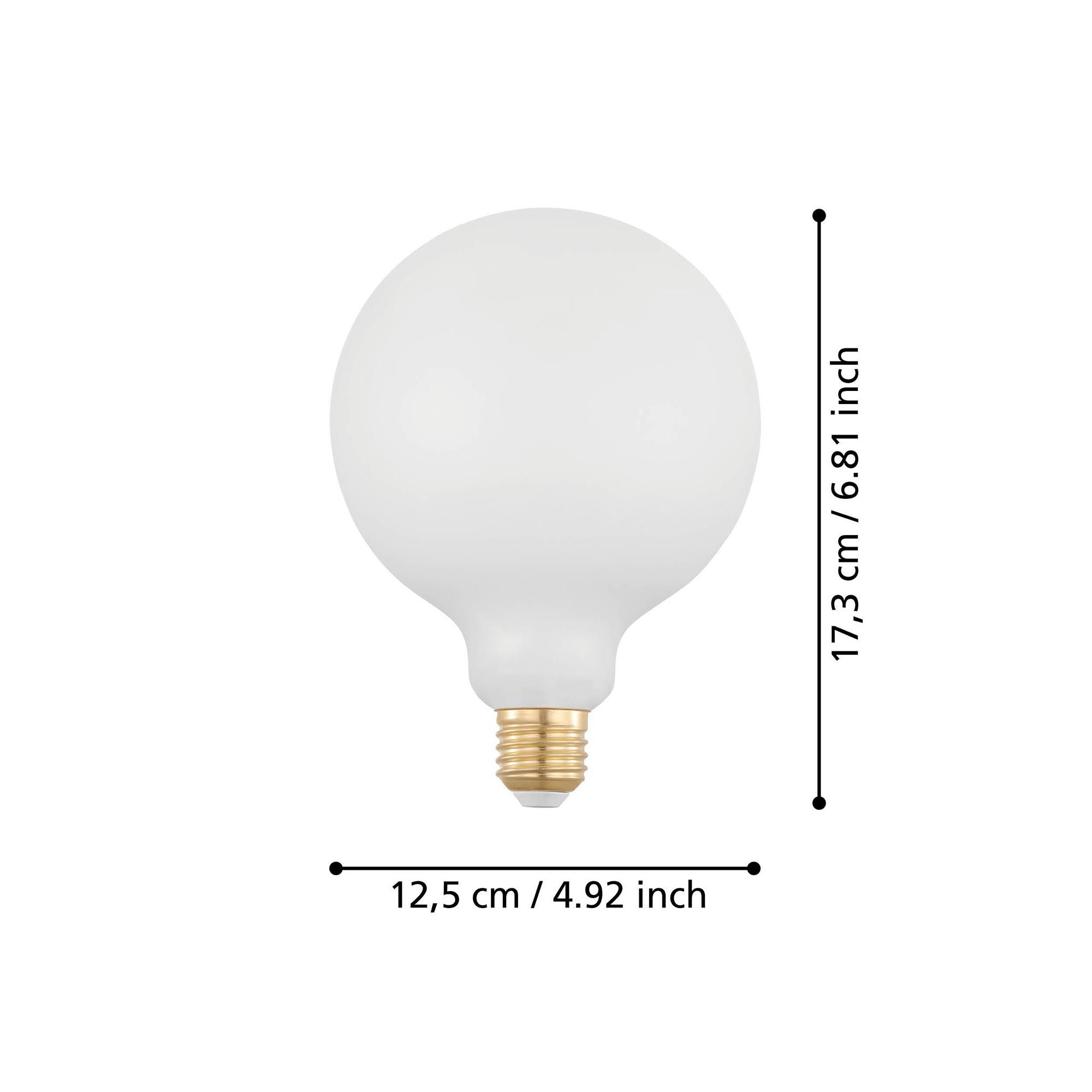 Ampoule Led Globe E27 verre opale forme globle D12,5 7,5W