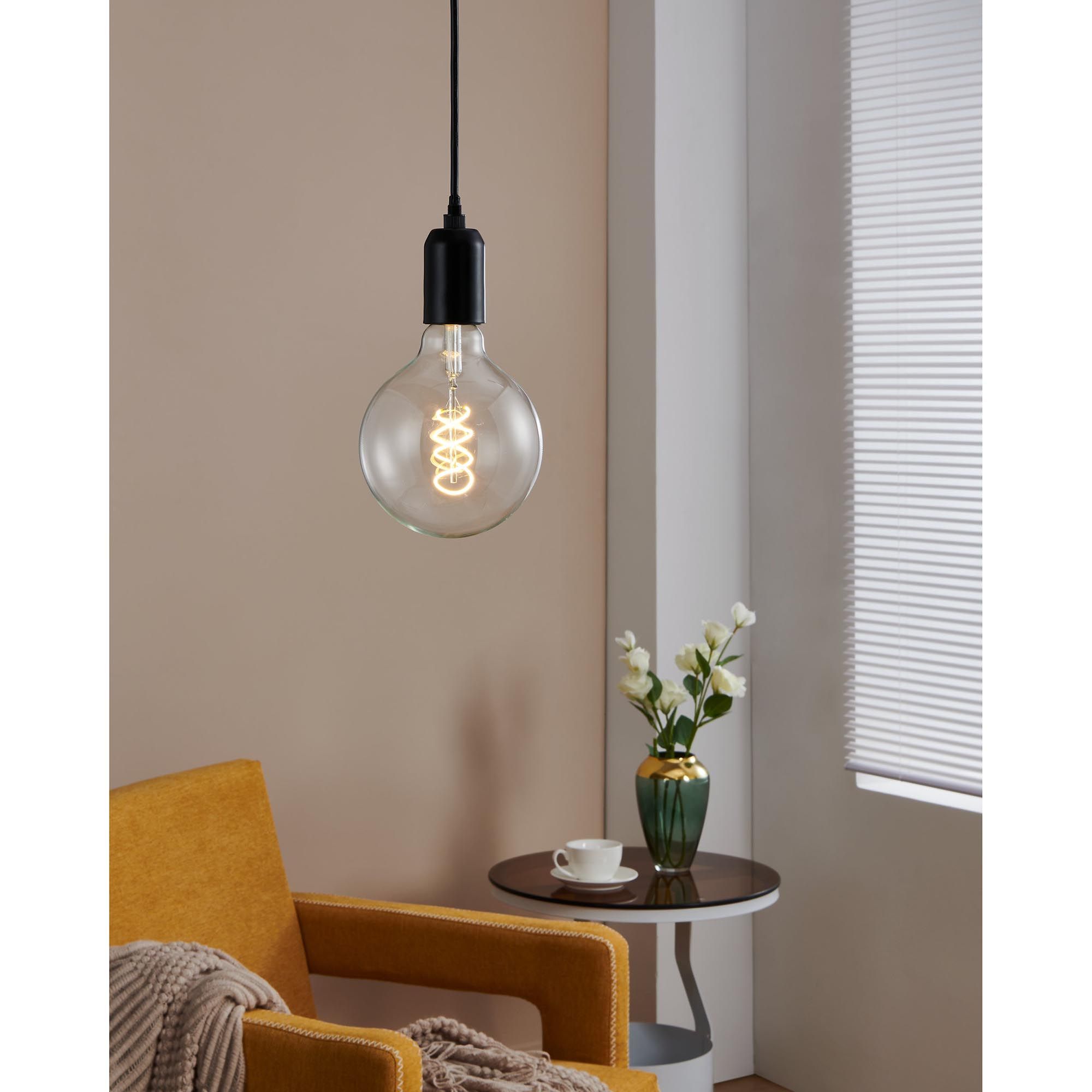 Ampoule Led Globe E27 verre transparent forme globe D12,5 7,9W