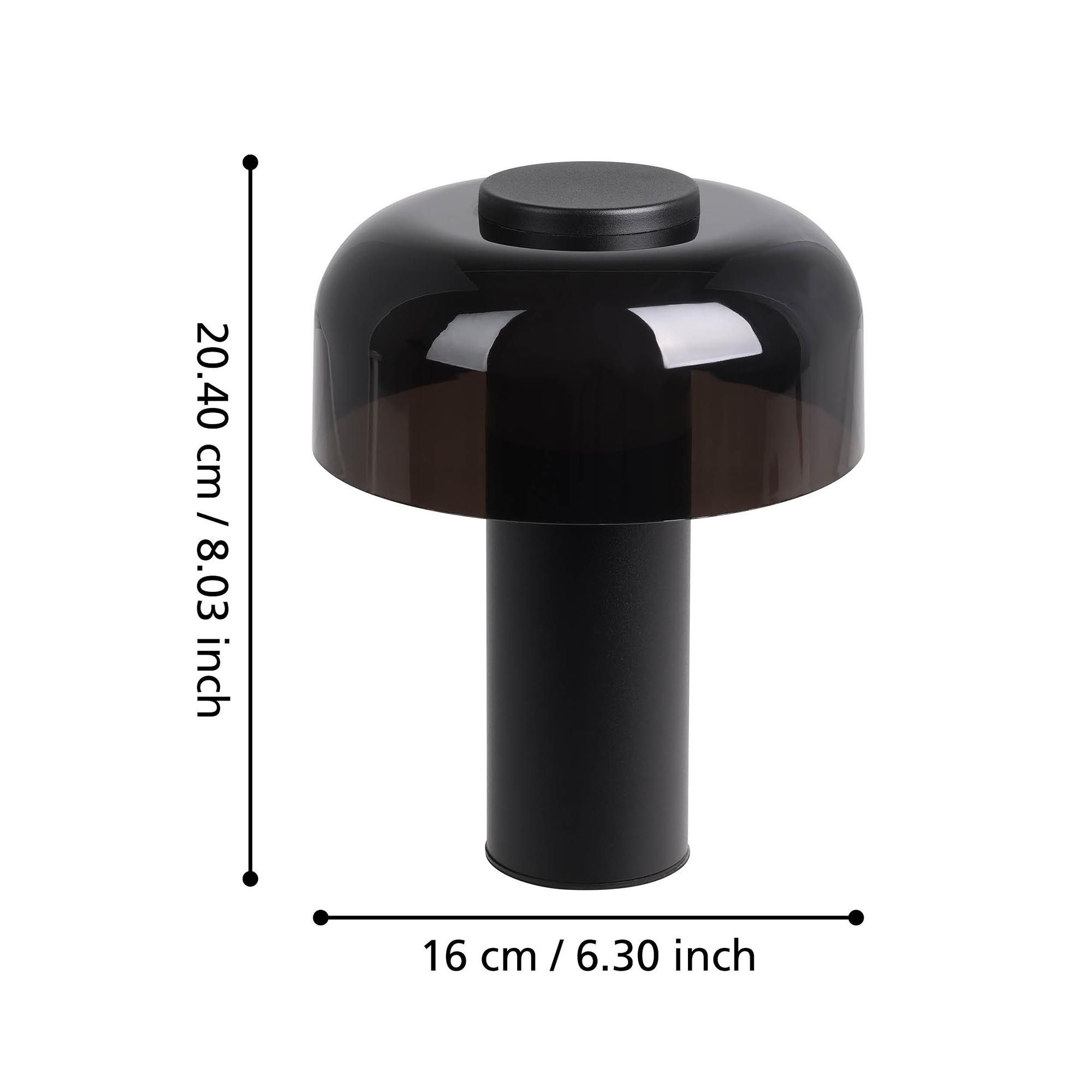 Lampe extérieure LED dimmable PONENTE noir H20cm
