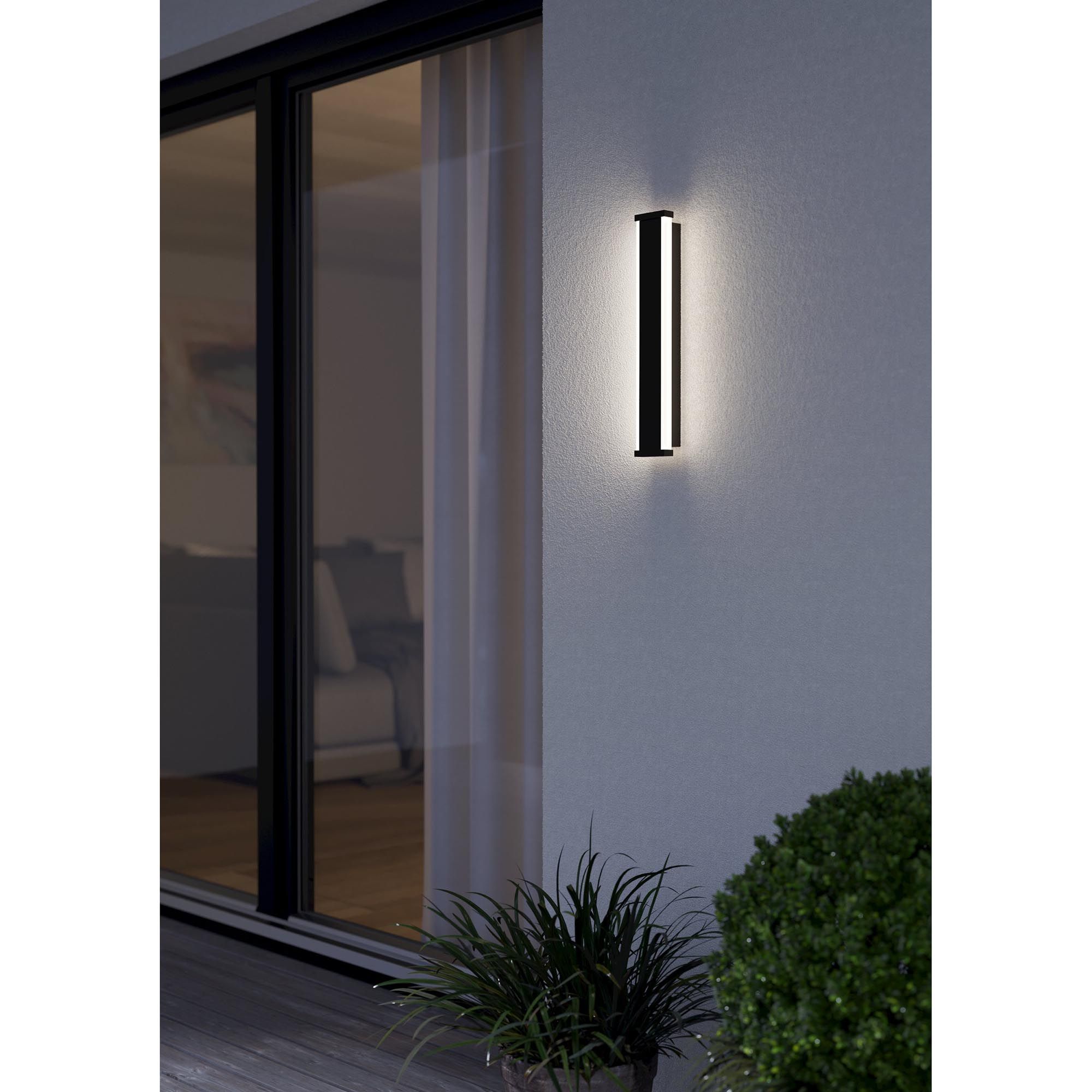 Applique extérieure LED NEVIANO noir L38cm