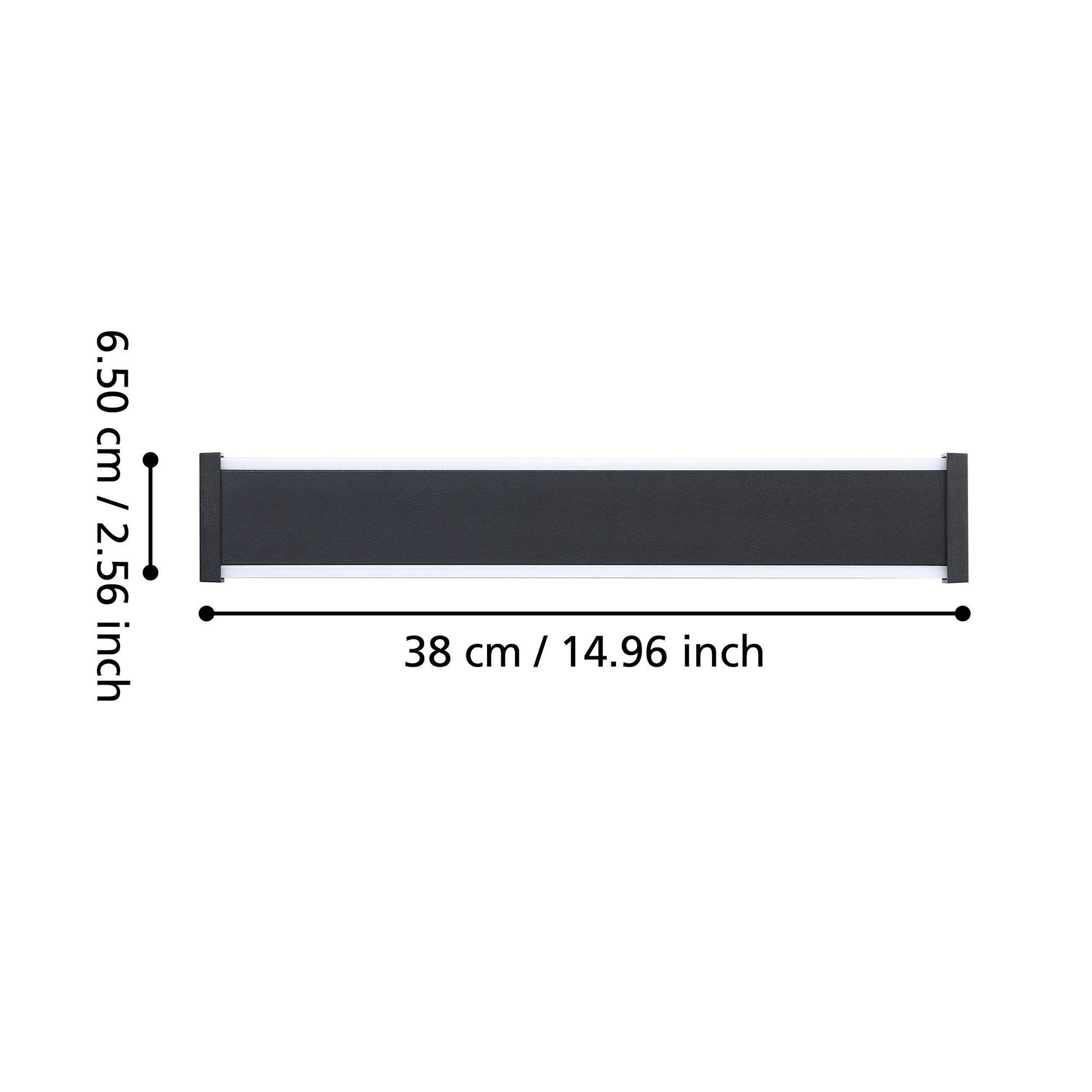 Applique extérieure LED NEVIANO noir H6,5cm