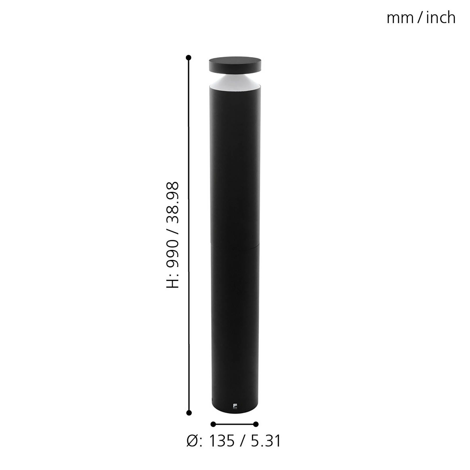 Potelet extérieur LED MELZO noir H99cm