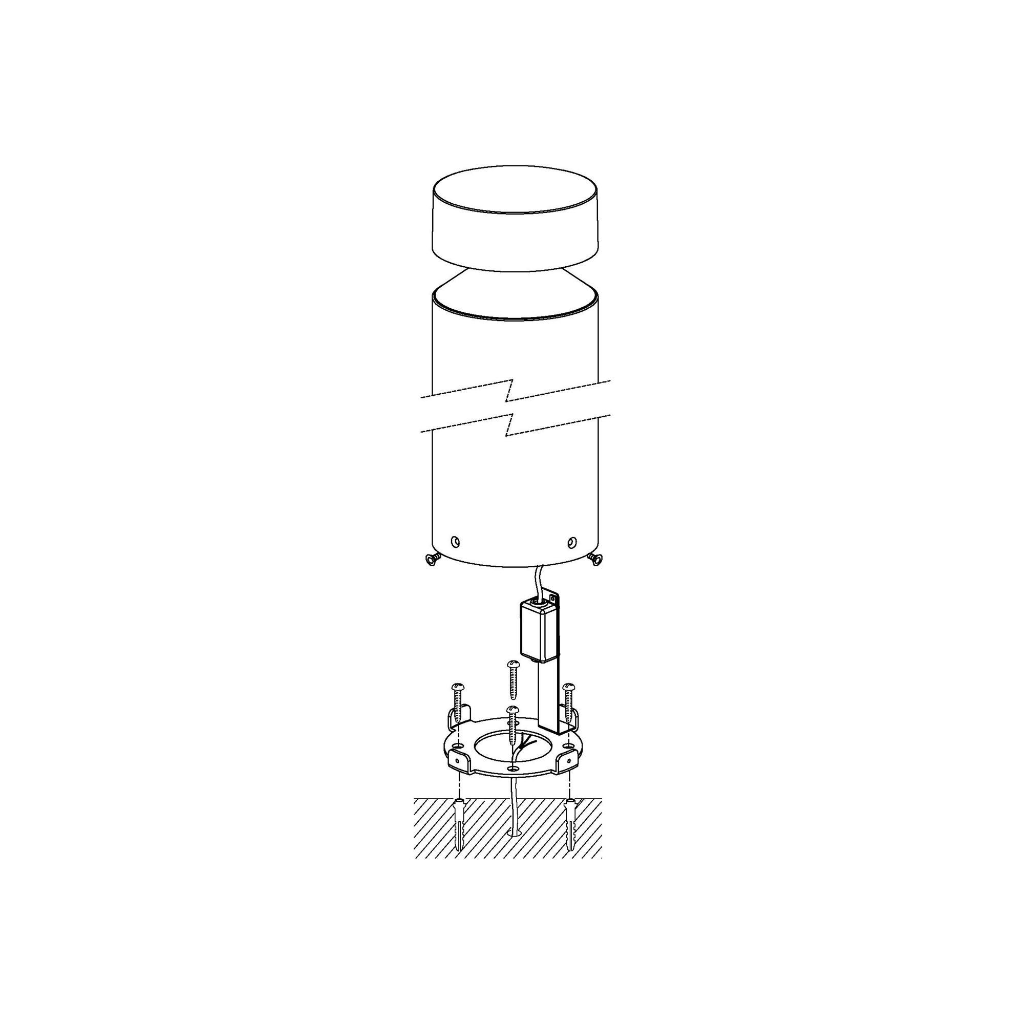 Potelet extérieur LED MELZO noir H99cm