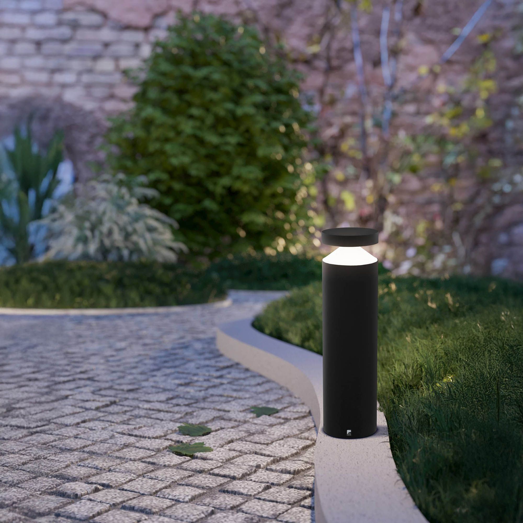 Borne LED MELZO noir H45cm