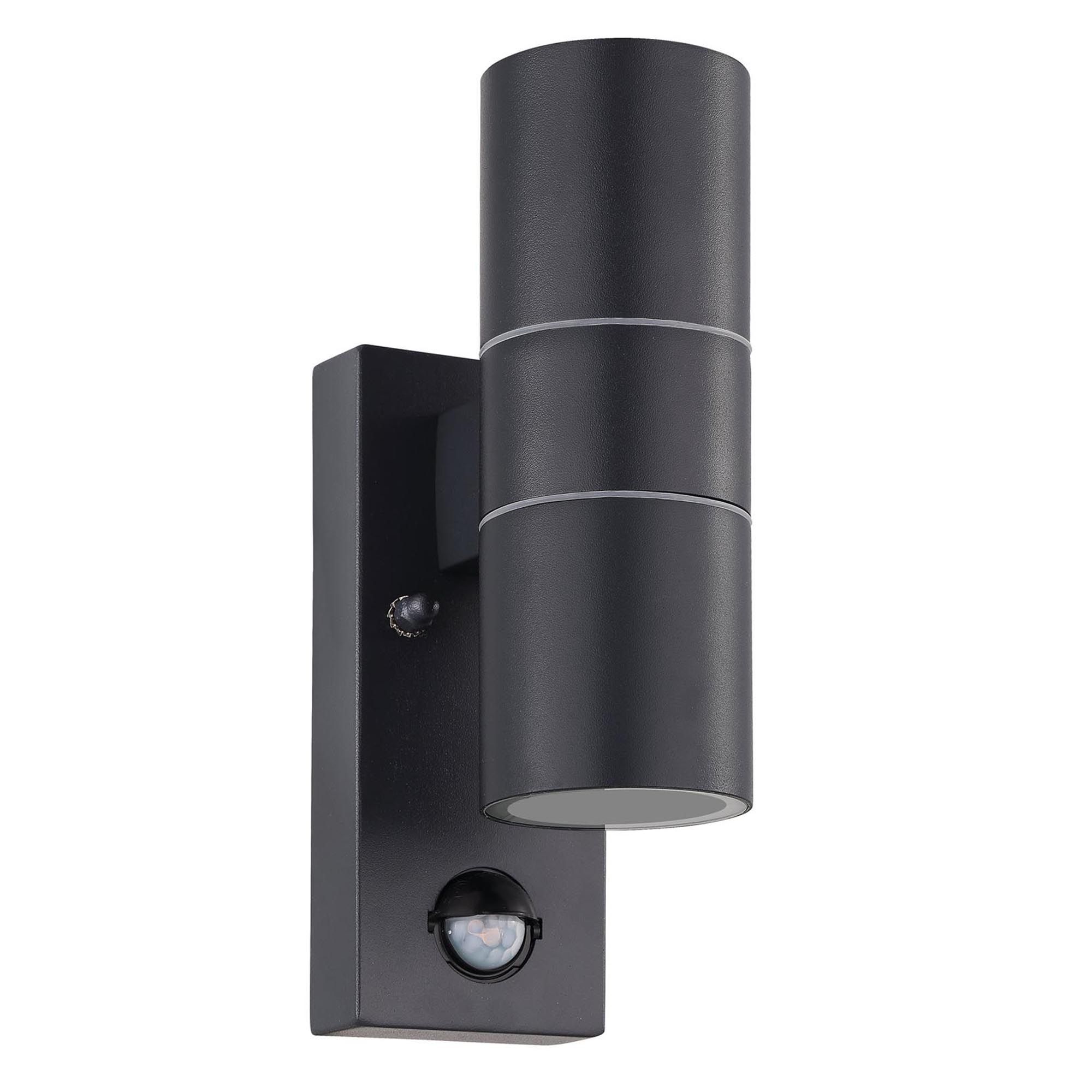 Applique extérieure détecteur RIGA noir H21,5cm