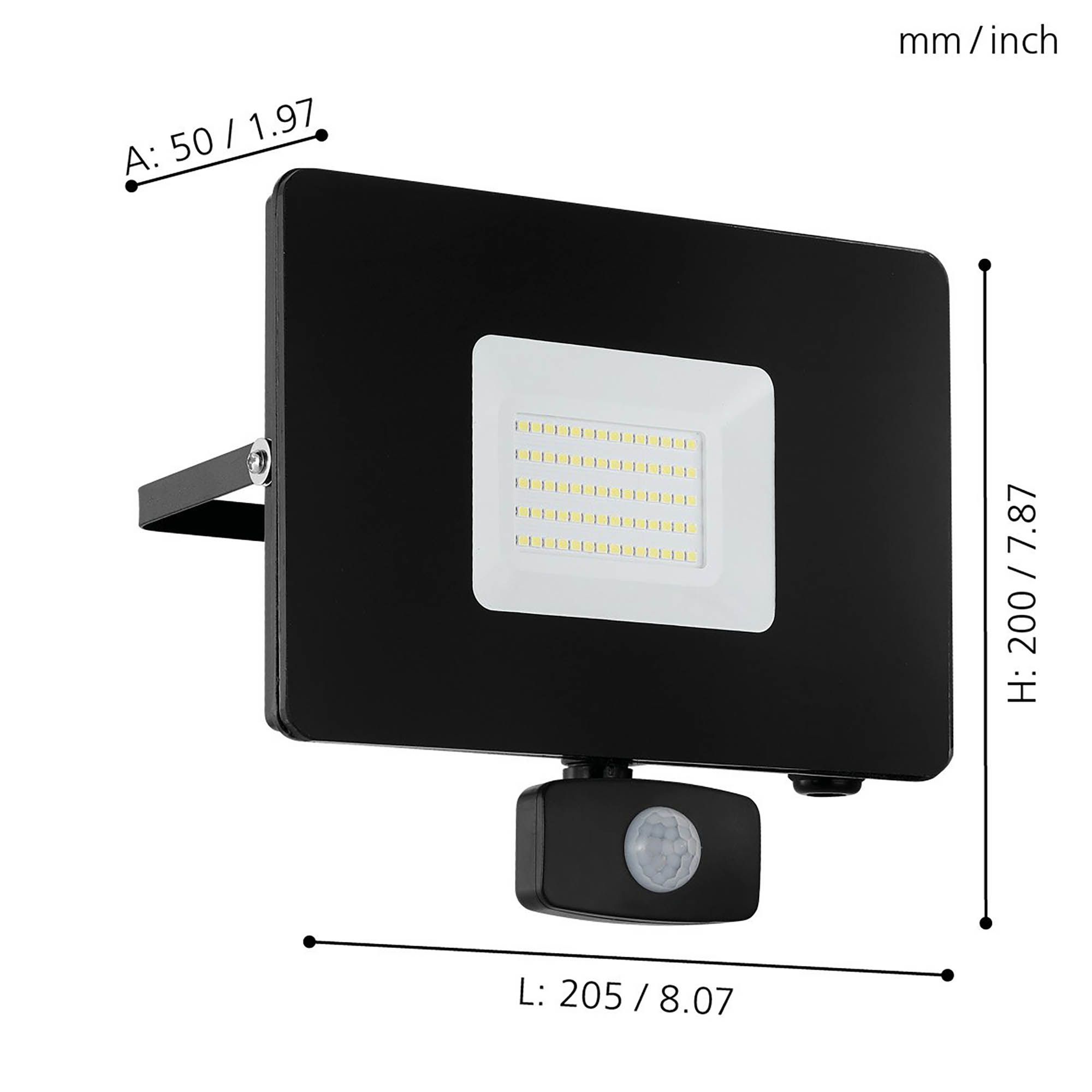 Projecteur extérieur LED FAEDO noir H20cm