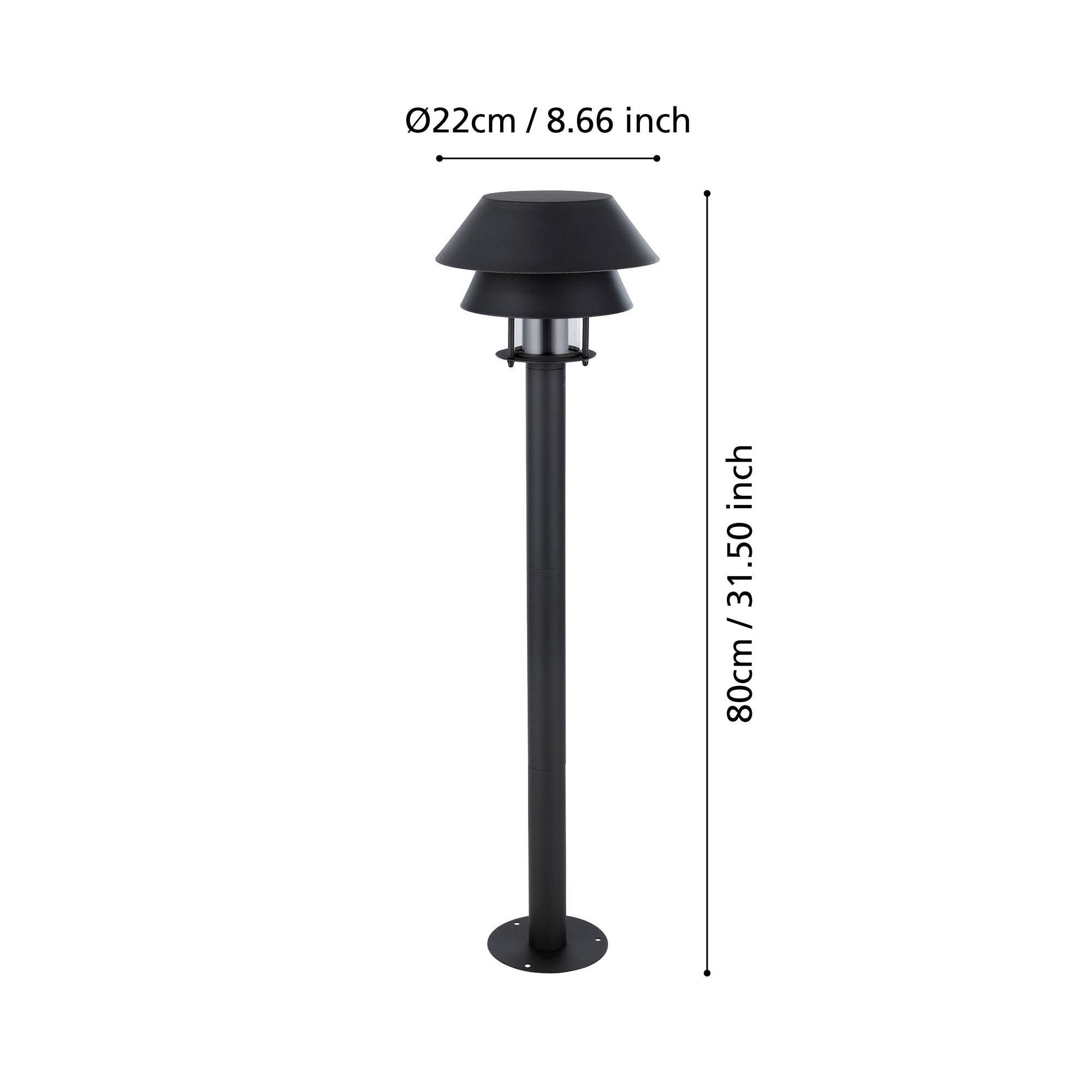 Potelet extérieur CHIAPPERA noir H80cm