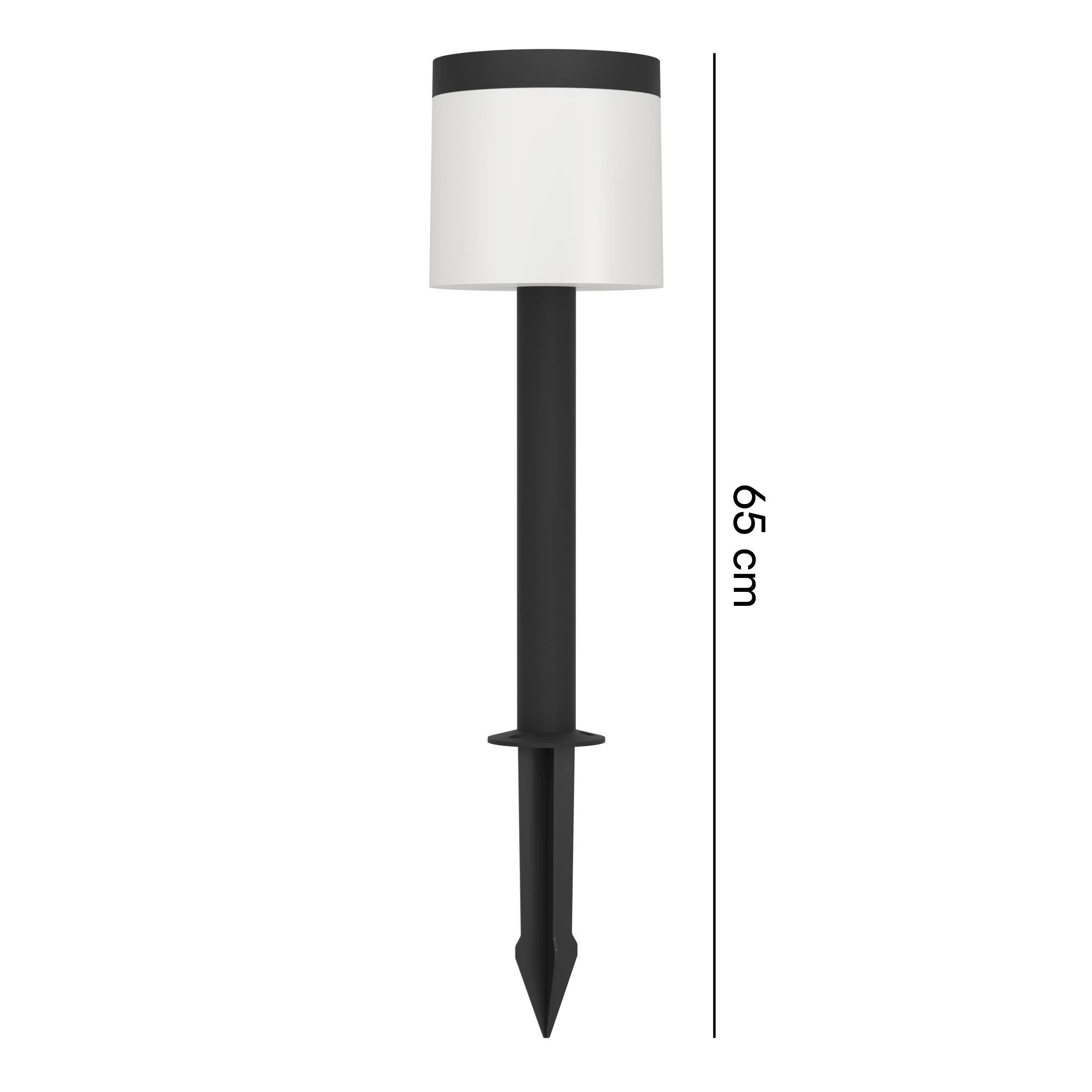 Borne extérieure à piquer LED PANTETE noir/blanc H65cm
