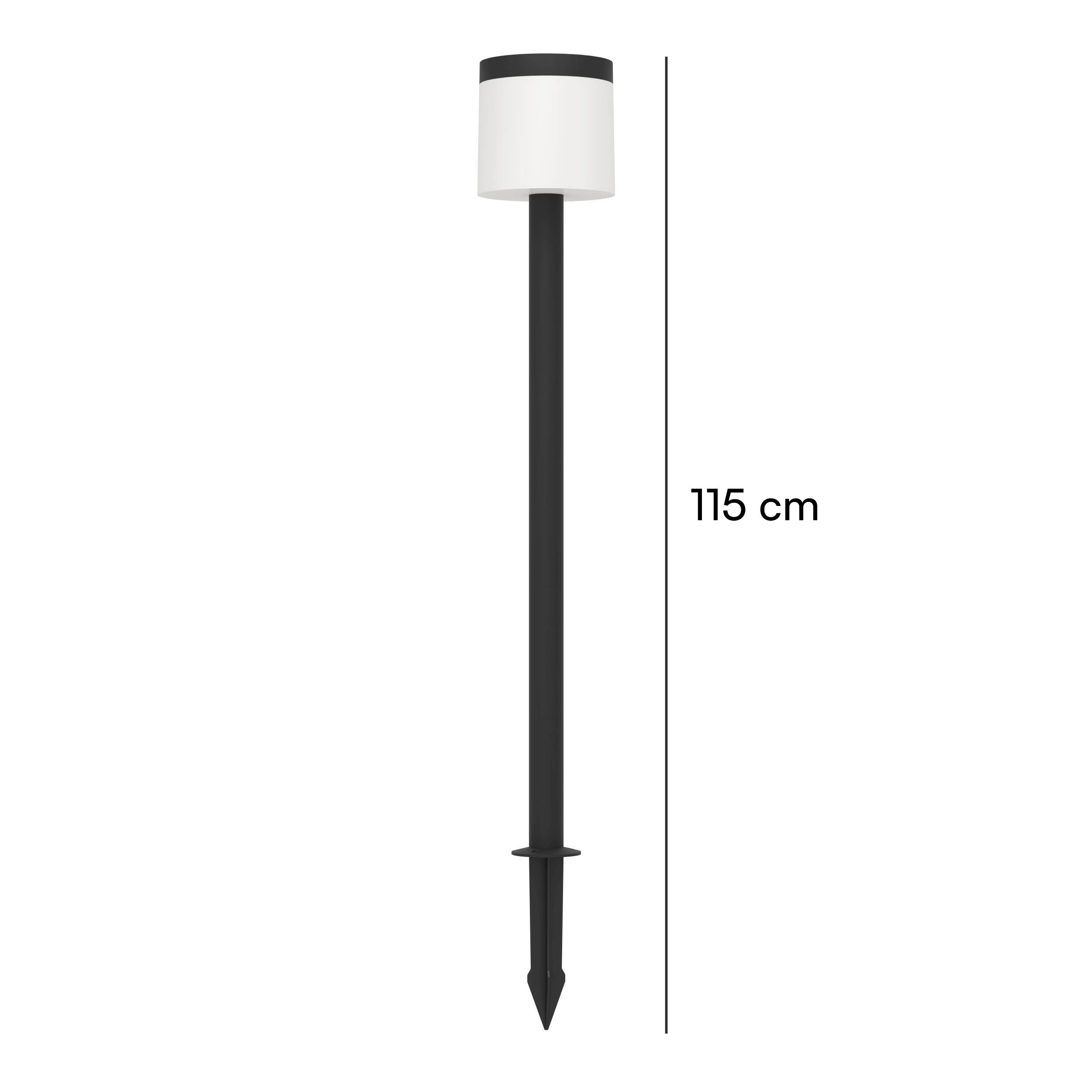 Potelet extérieur à piquer LED PANTETE noir/blanc H115cm