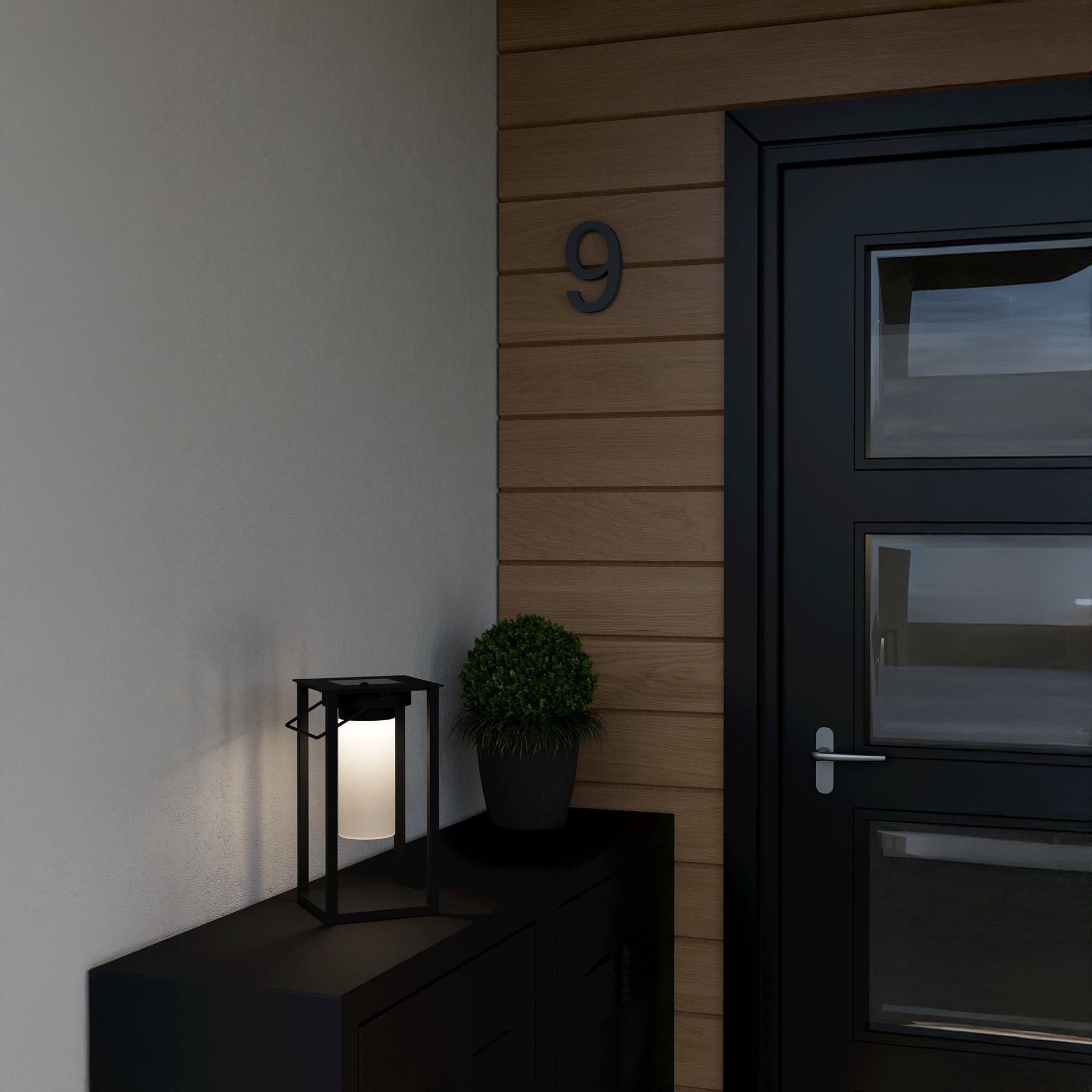 Lampe de table extérieure LED USIGNI noir H28cm