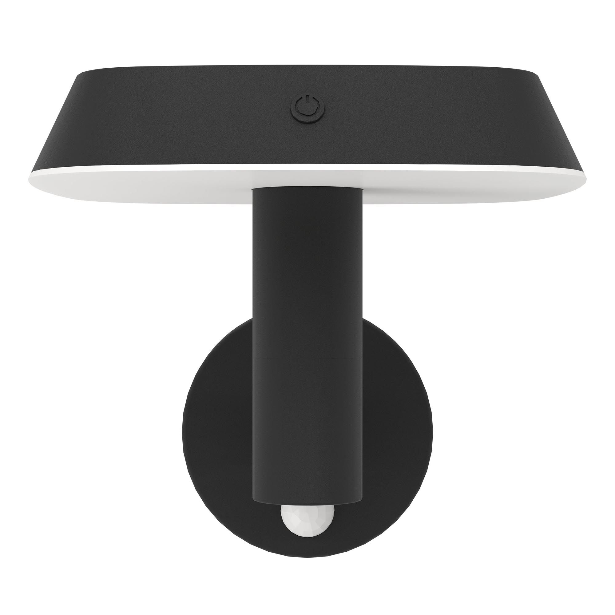 Applique extérieure détecteur LED DREOLI noir H21cm