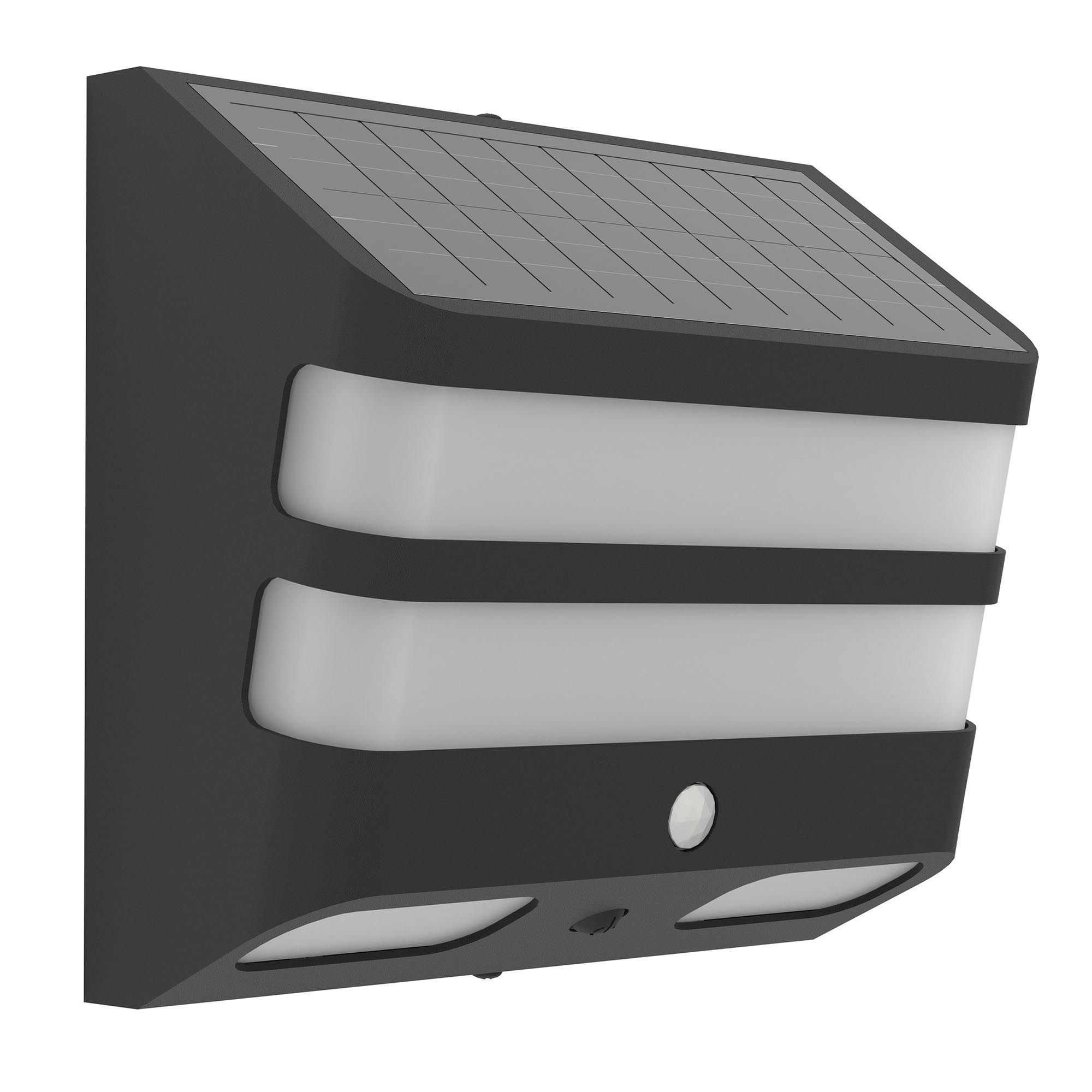 Applique extérieure LED solaire STIAPPA noir H20cm
