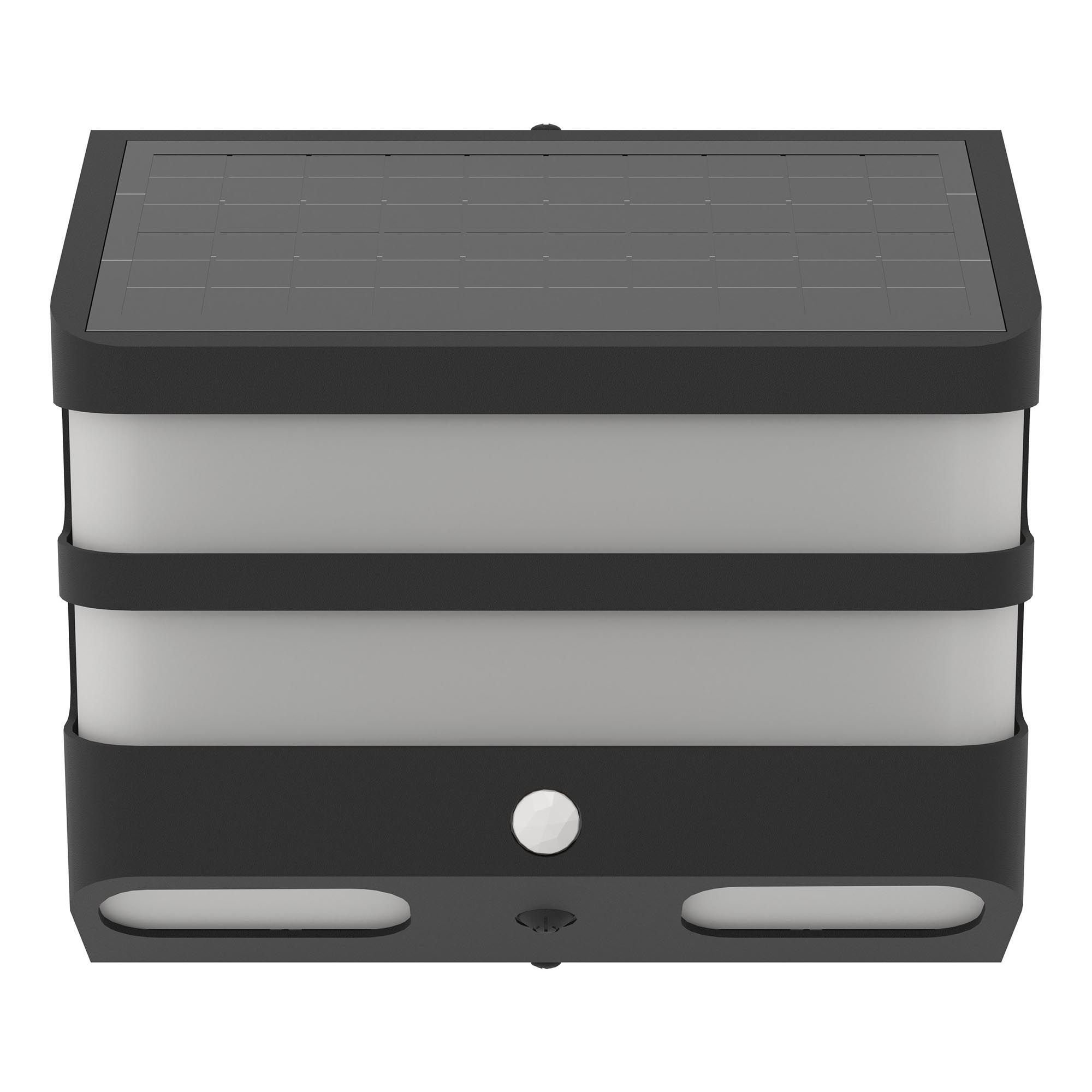 Applique extérieure LED solaire STIAPPA noir H20cm