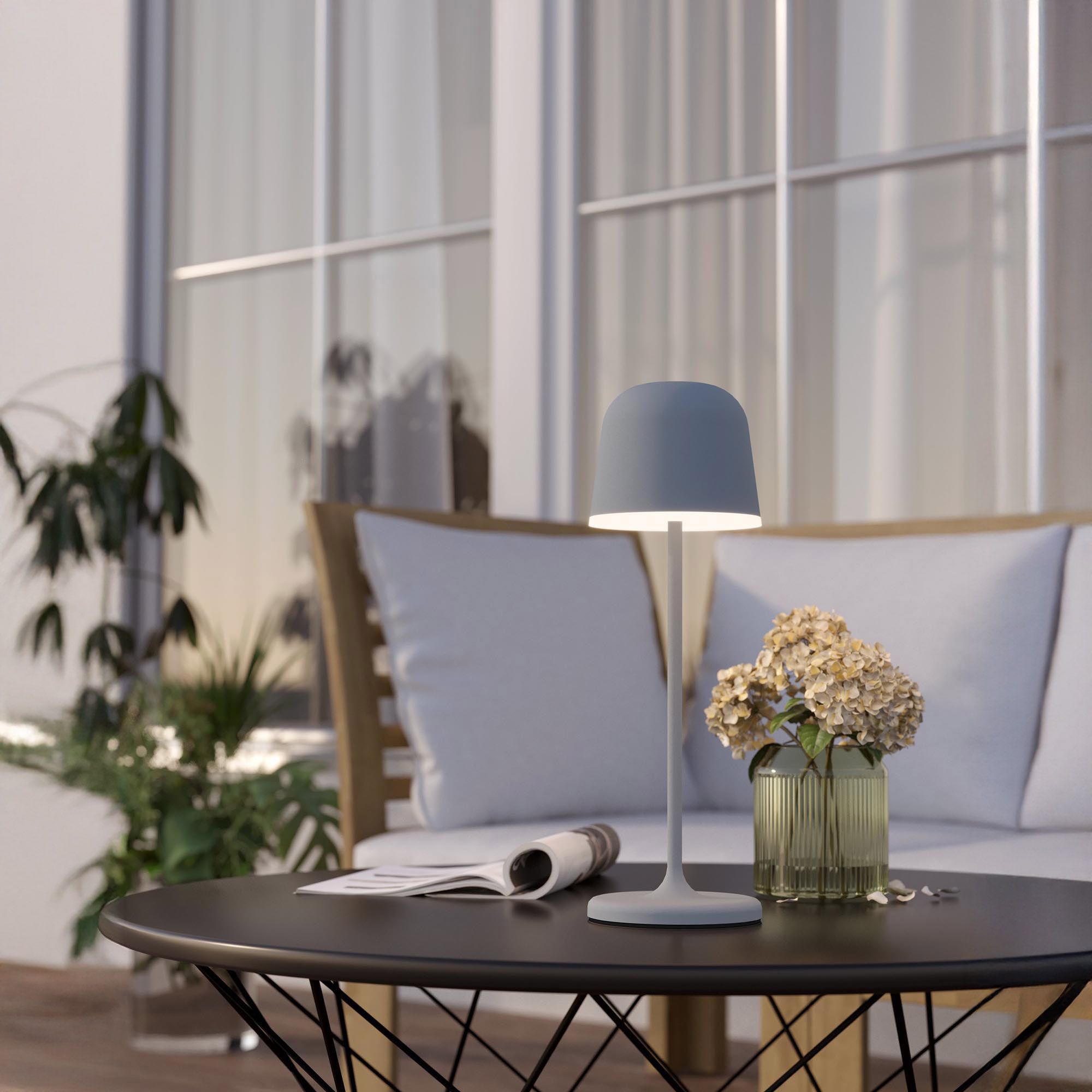 Lampe extérieure LED MANNERA blanc H34cm