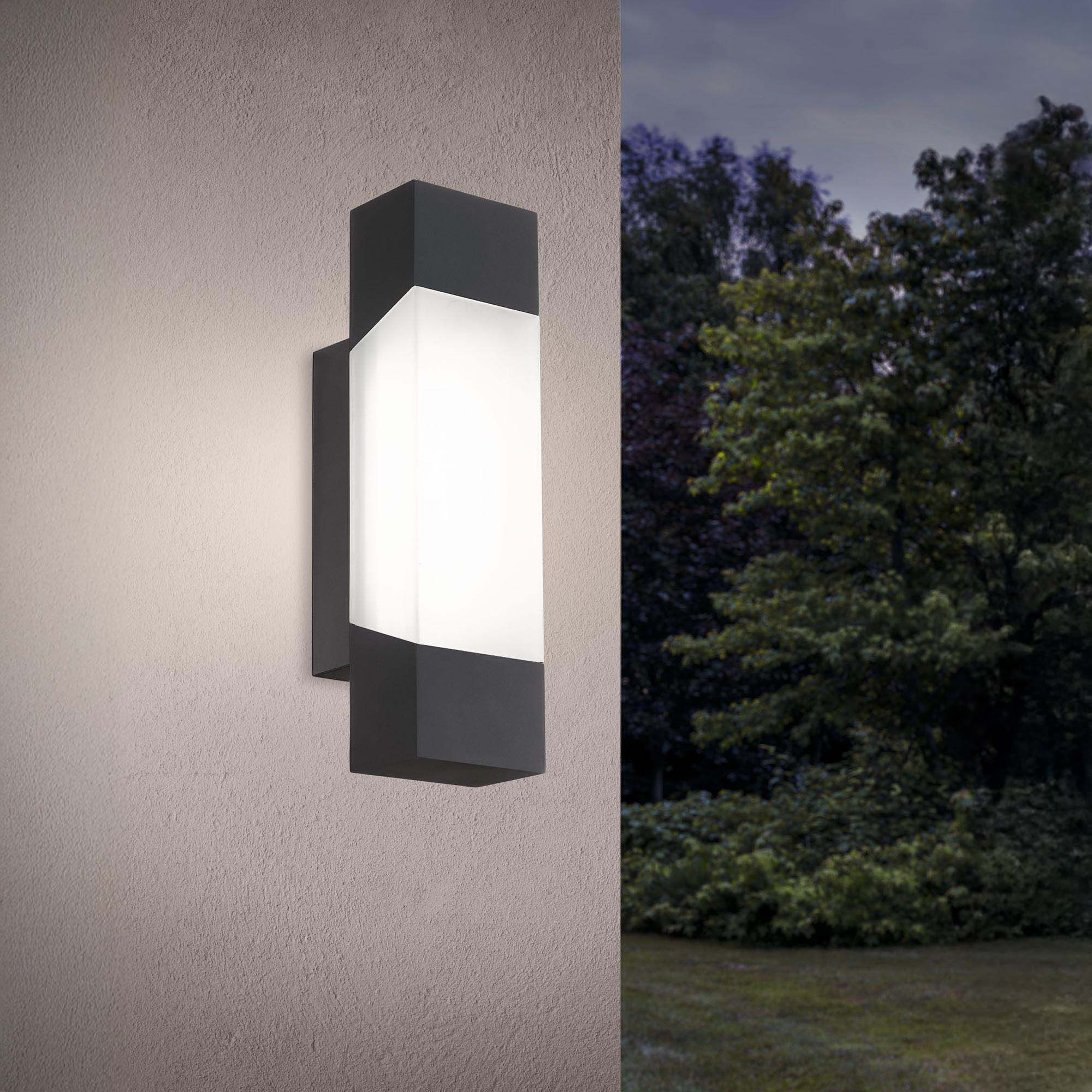 Applique extérieure LED GORZANO noir 29cm