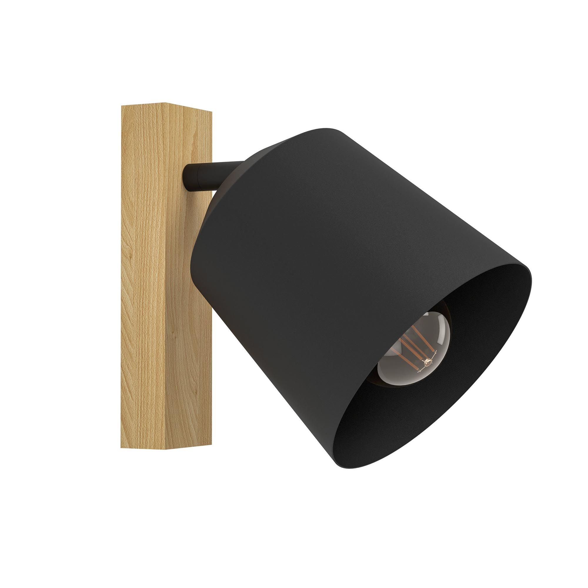 Applique COTORRO noir/bois H22cm