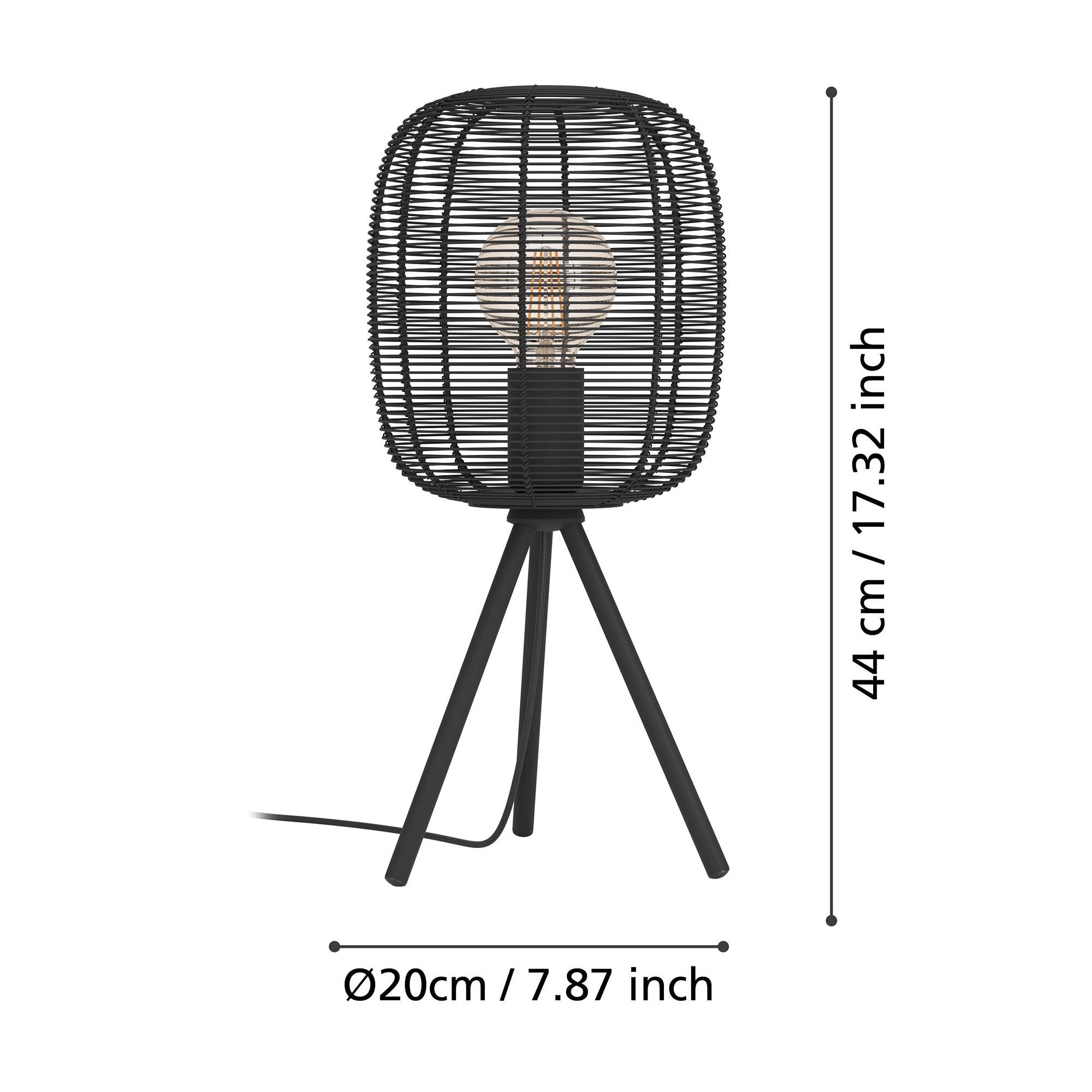 Lampe RINROE noir H44cm