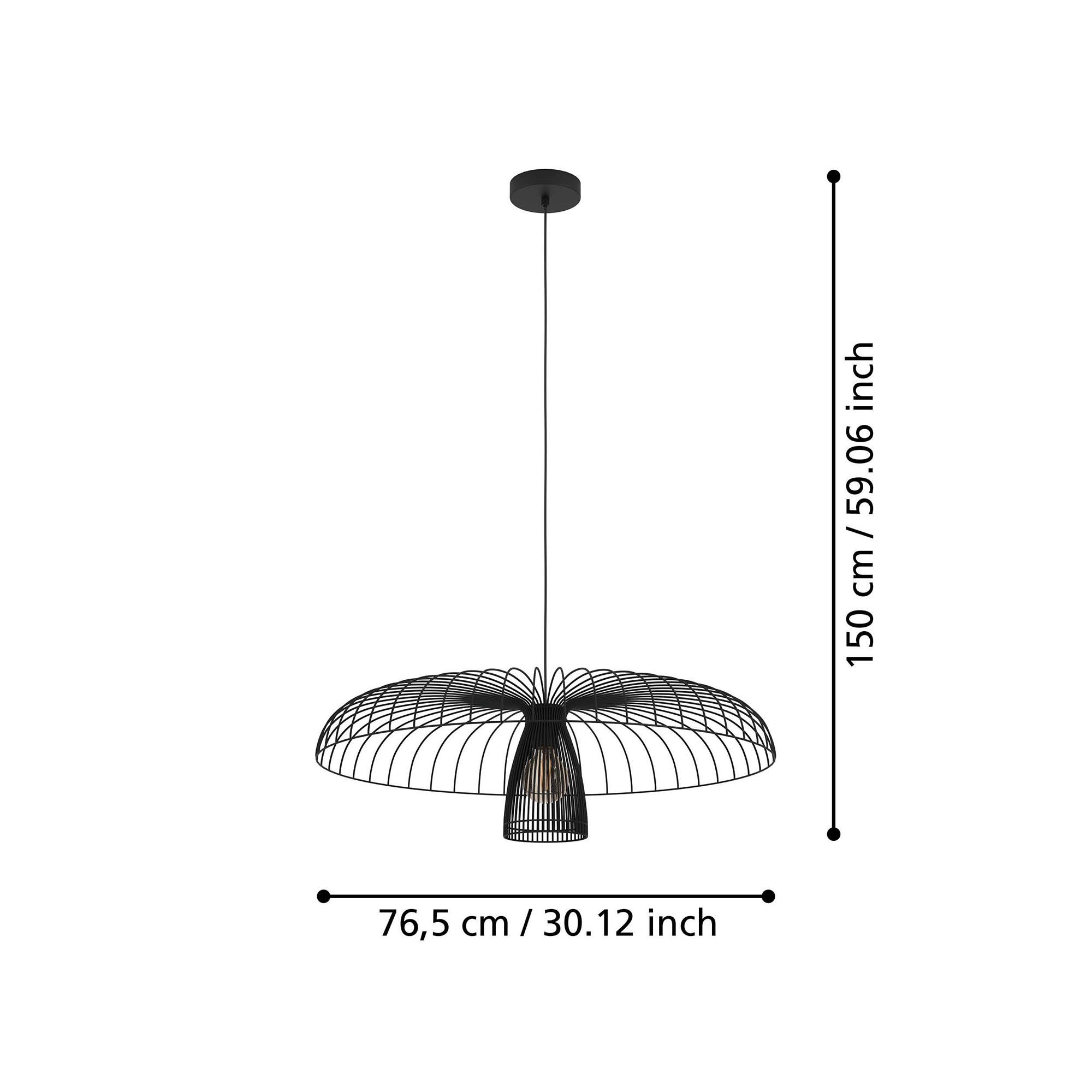 Suspension CHAMPERICO noir Ø77cm
