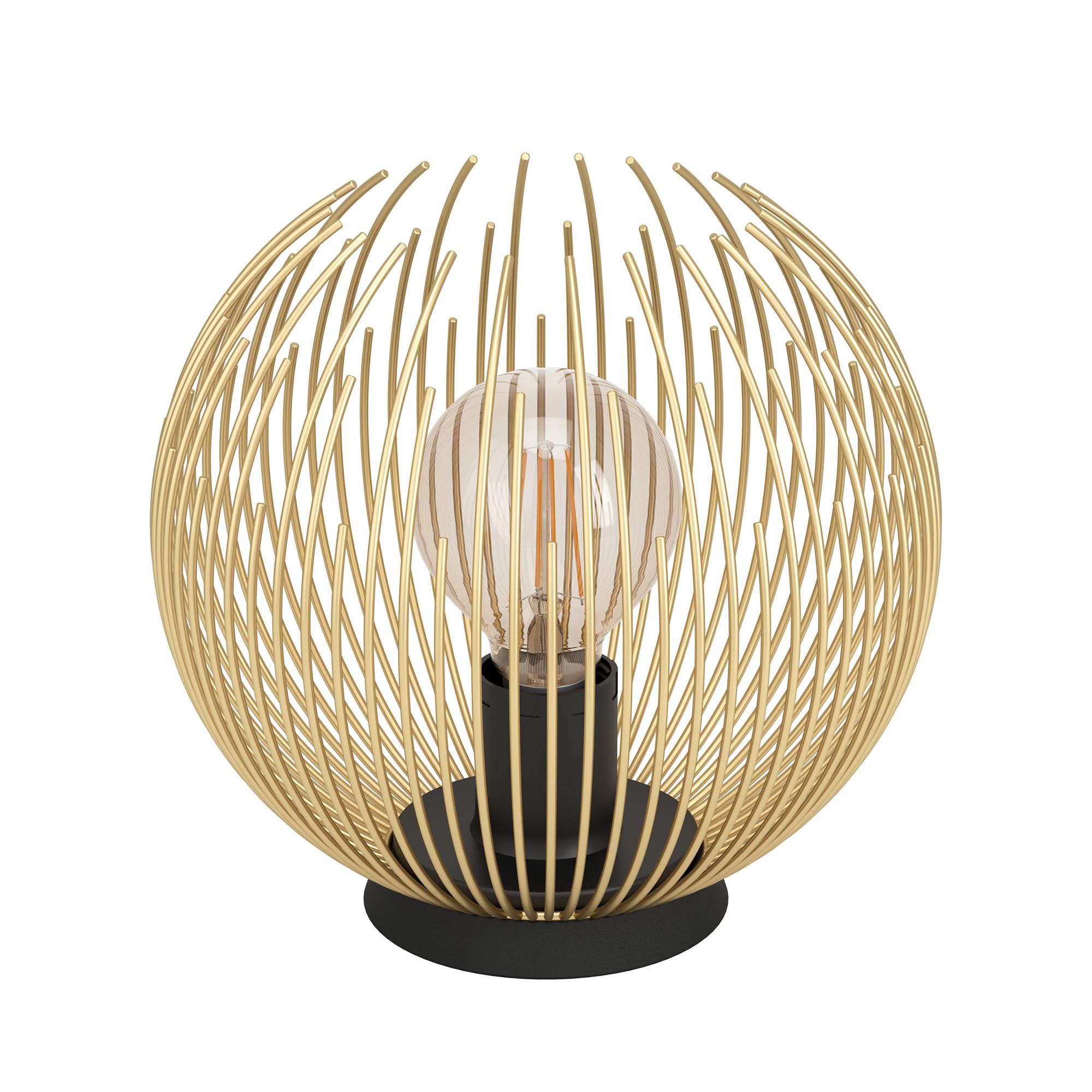 Lampe VENEZUELA noir/doré Ø23,5cm