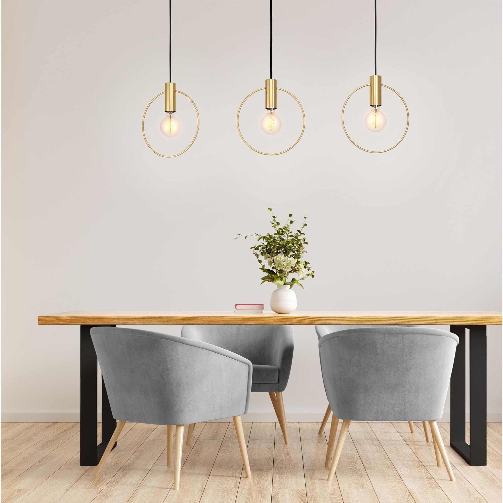 Suspension en métal doré MANIZALES E27 3X40W