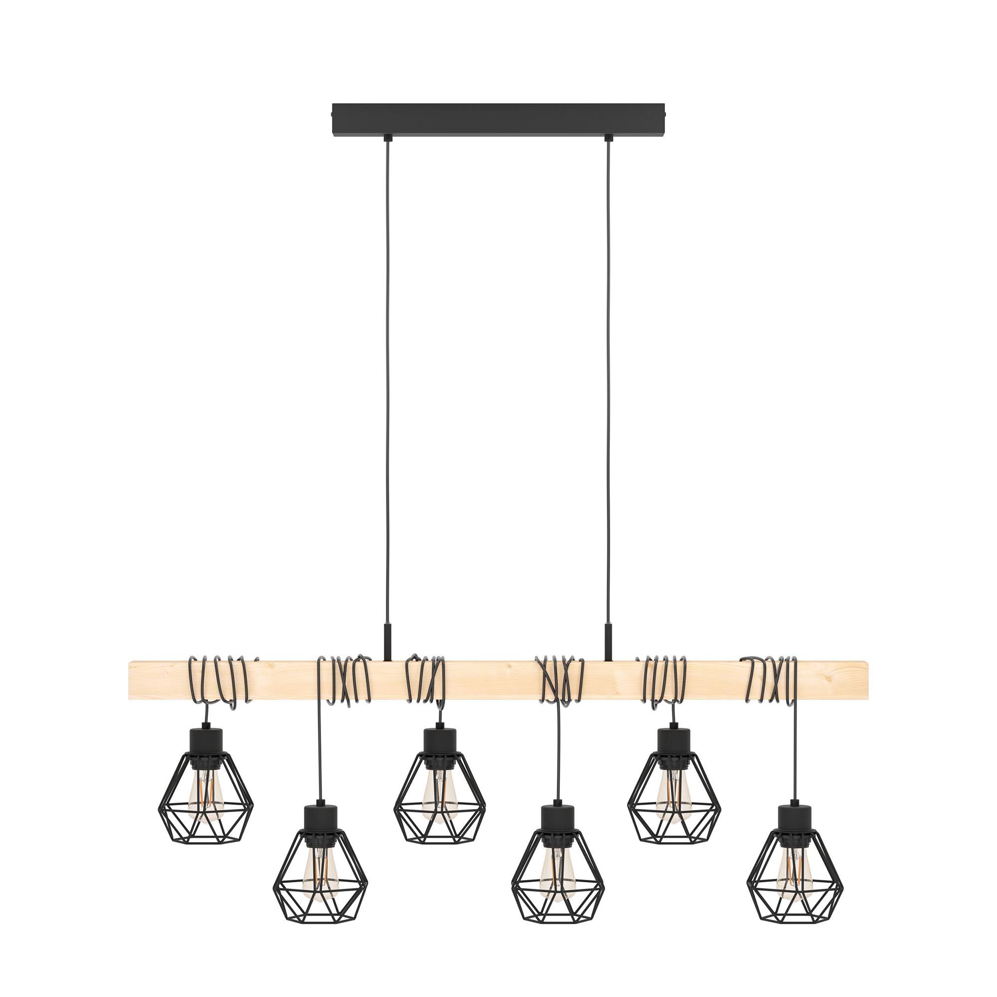 Supension TOWNSHEND Bois naturel/noir L100cm