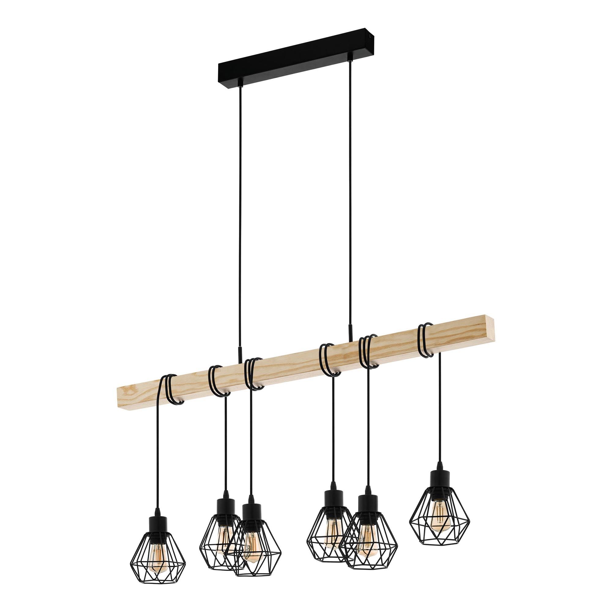 Supension TOWNSHEND Bois naturel/noir L100cm