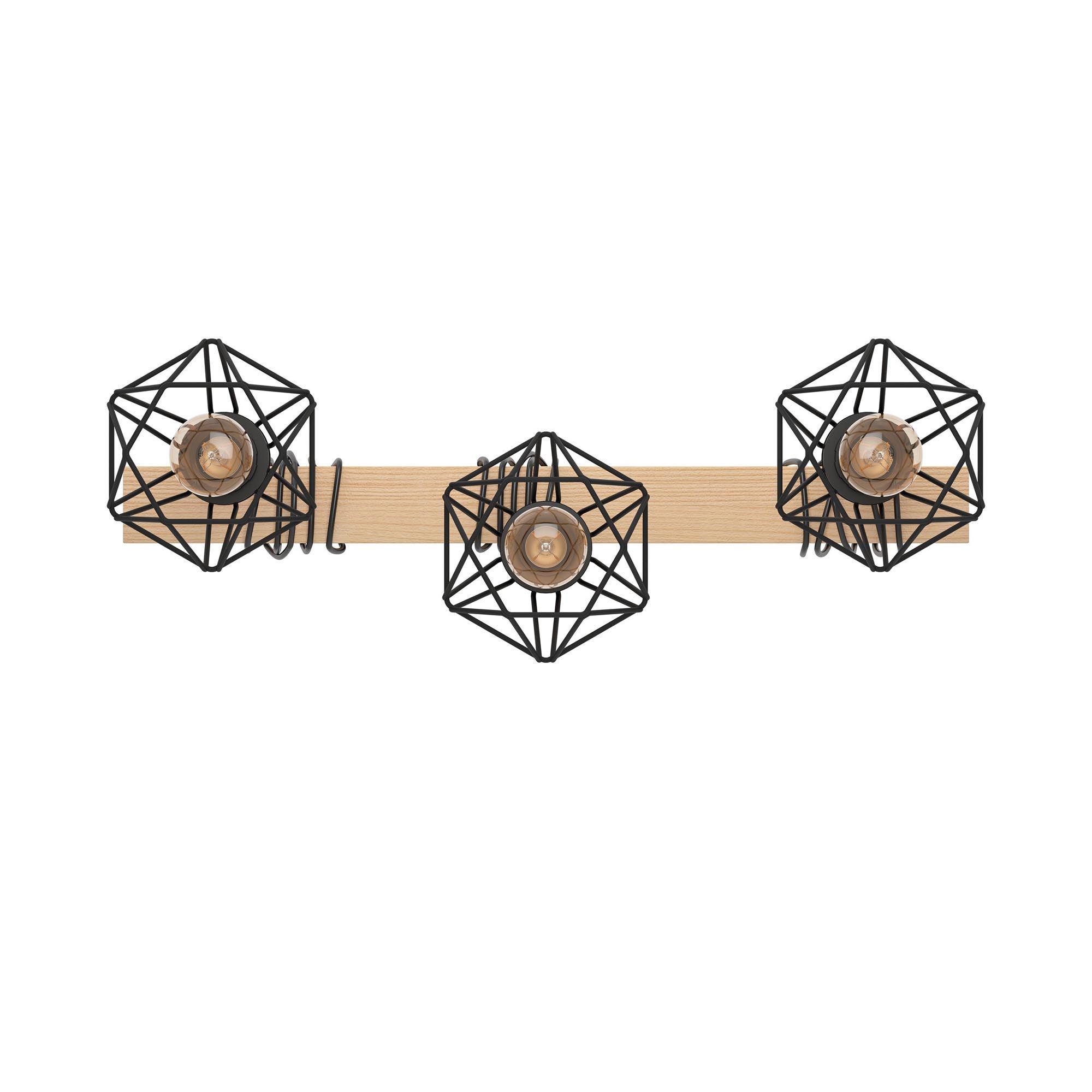 Suspension TOWNSHEND 5 Bois Naturel/Noir L55 cm