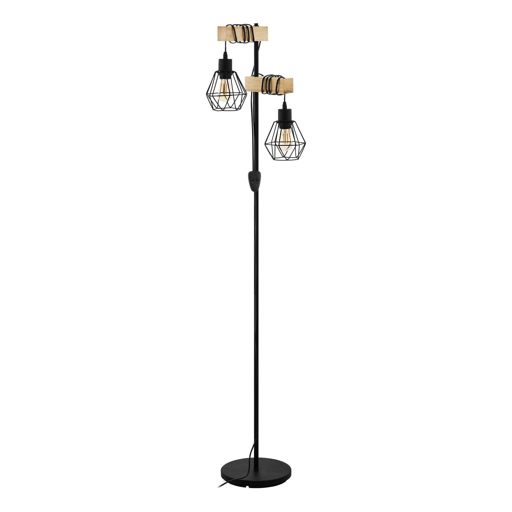 Lampadaire TOWNSHEND 5 Bois Naturel/Noir H166,5 cm