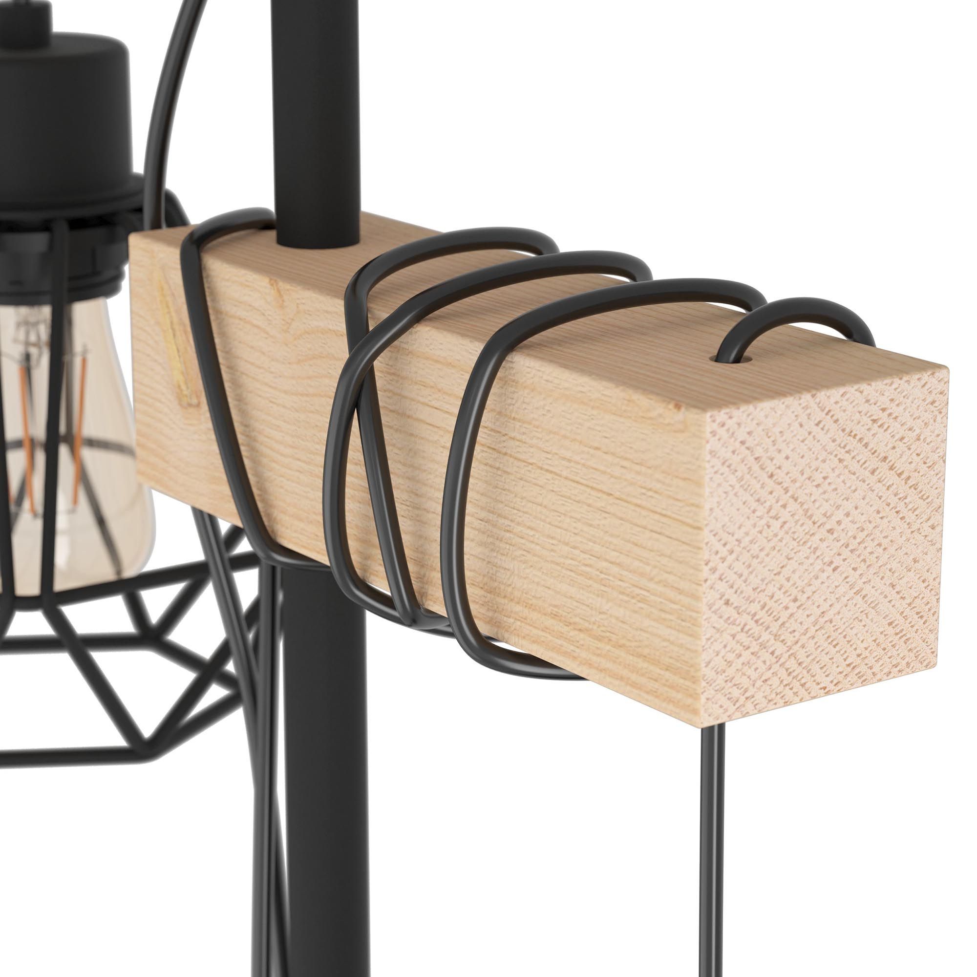 Lampadaire TOWNSHEND 5 Bois Naturel/Noir H166,5 cm