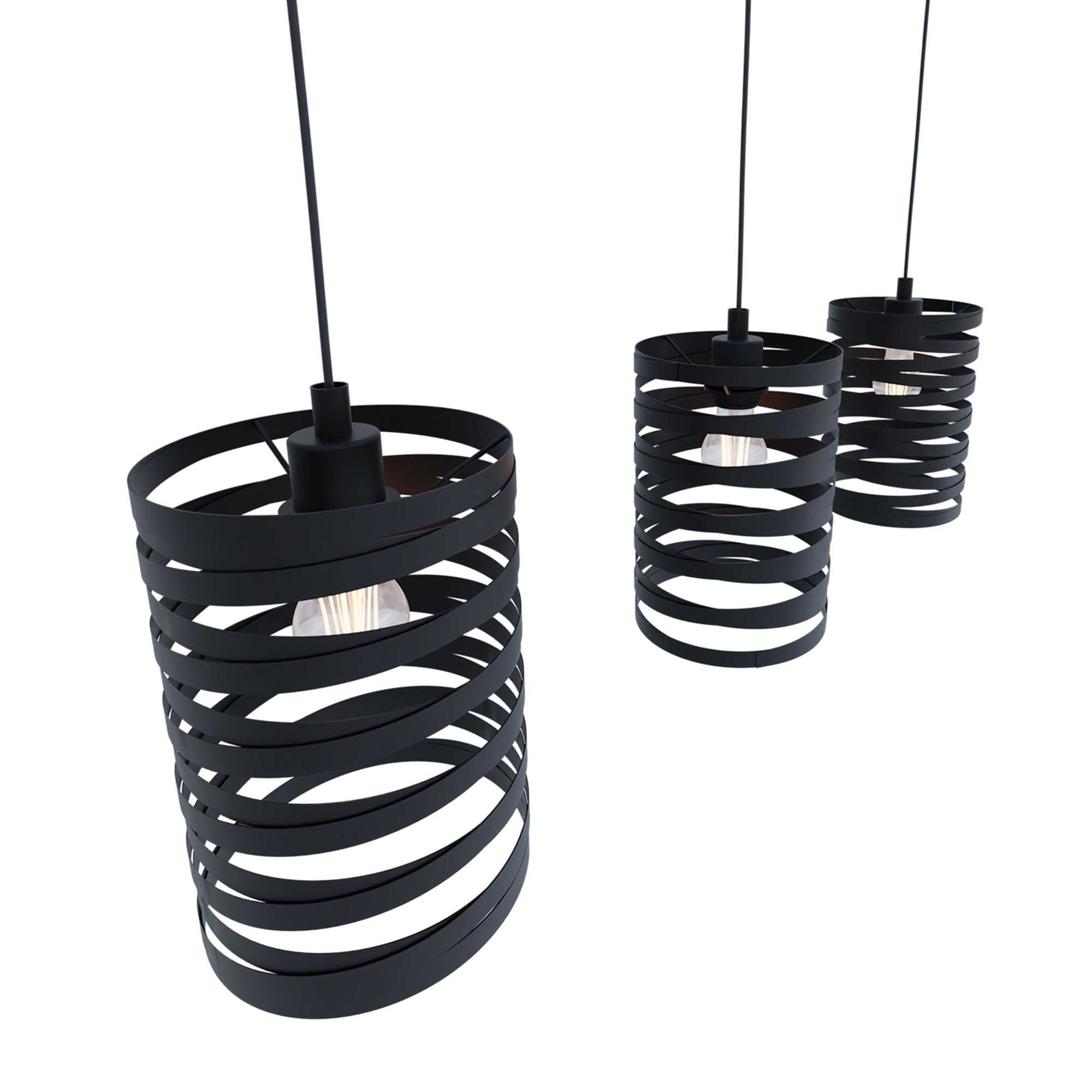 Suspension CREMELLA noir L93cm