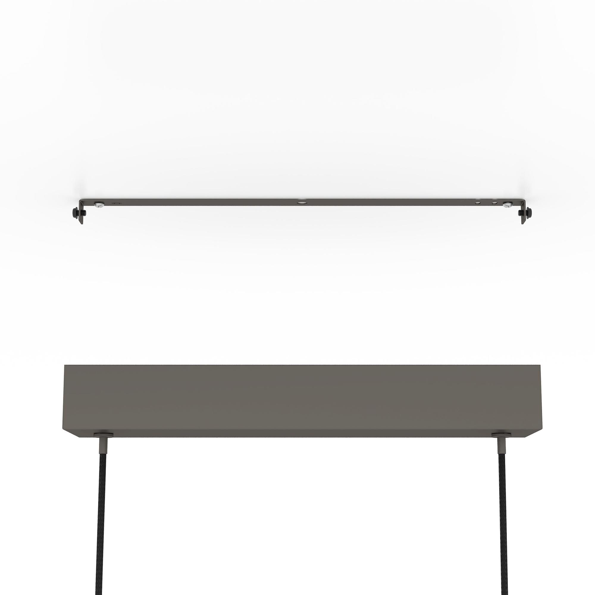 Suspension LED LISCIANA gris L126cm