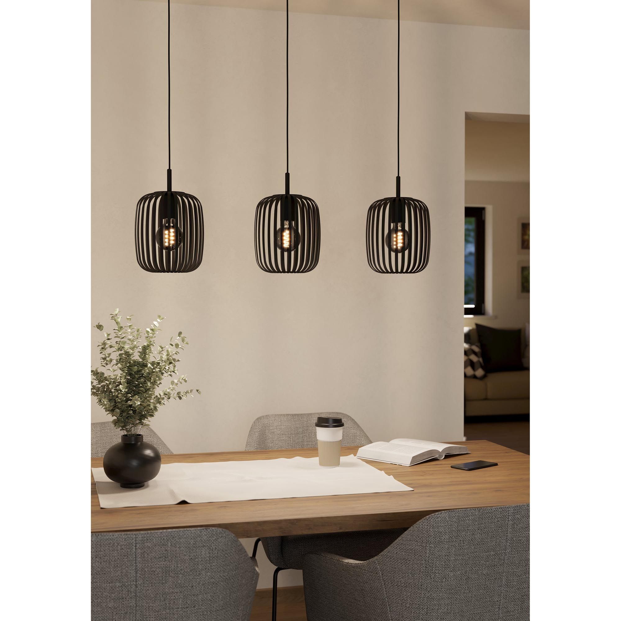 Suspension ROMAZZINA noir L90cm