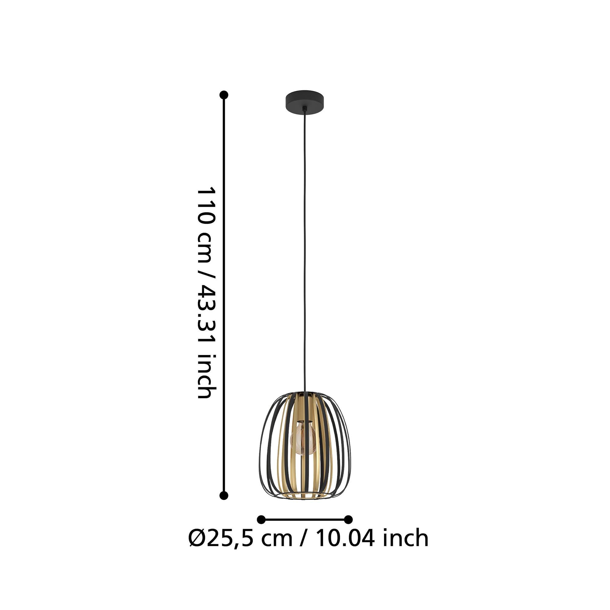 Suspension ENCINITOS noir Ø25,5cm
