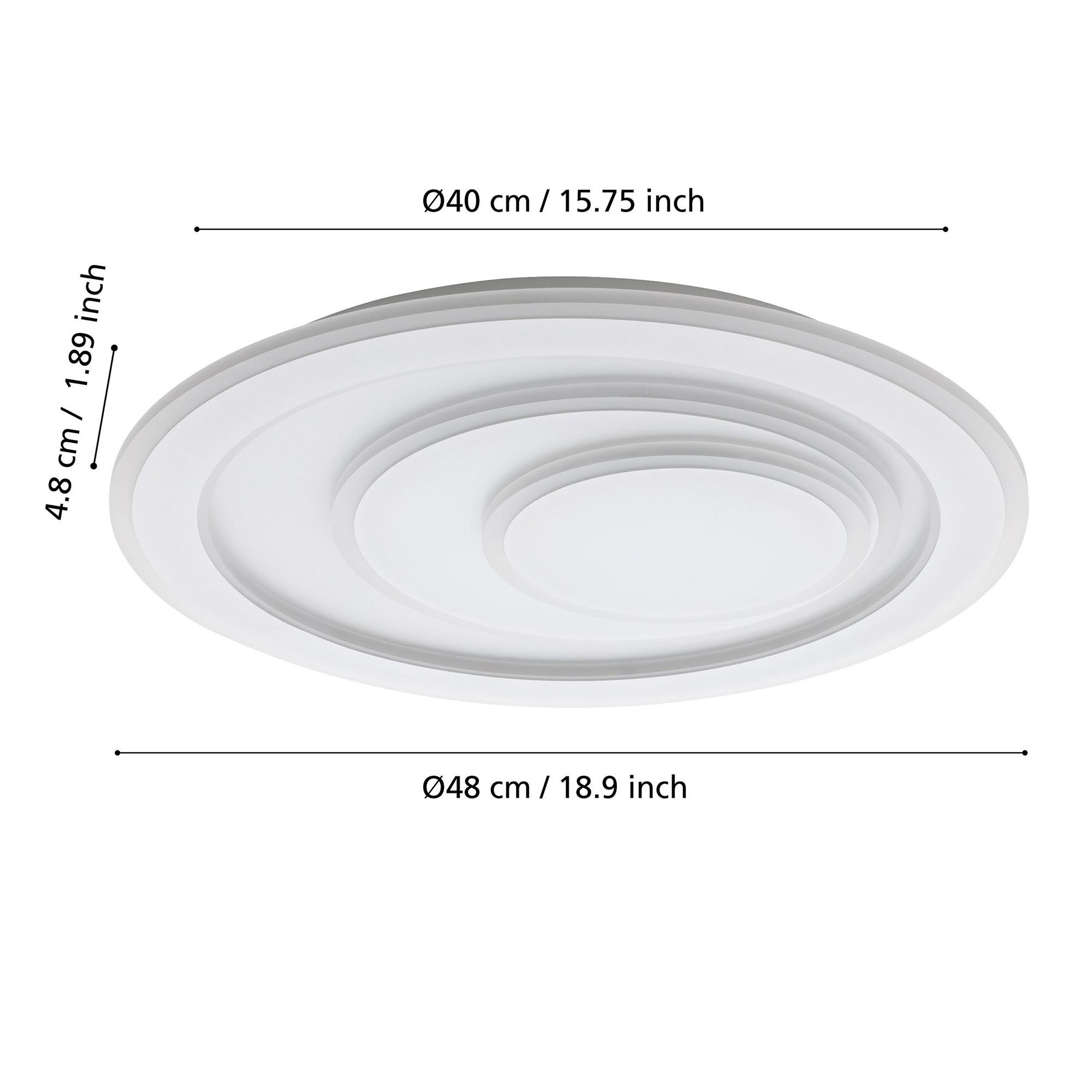 Plafonnier LED PALAGIANO blanc Ø48cm