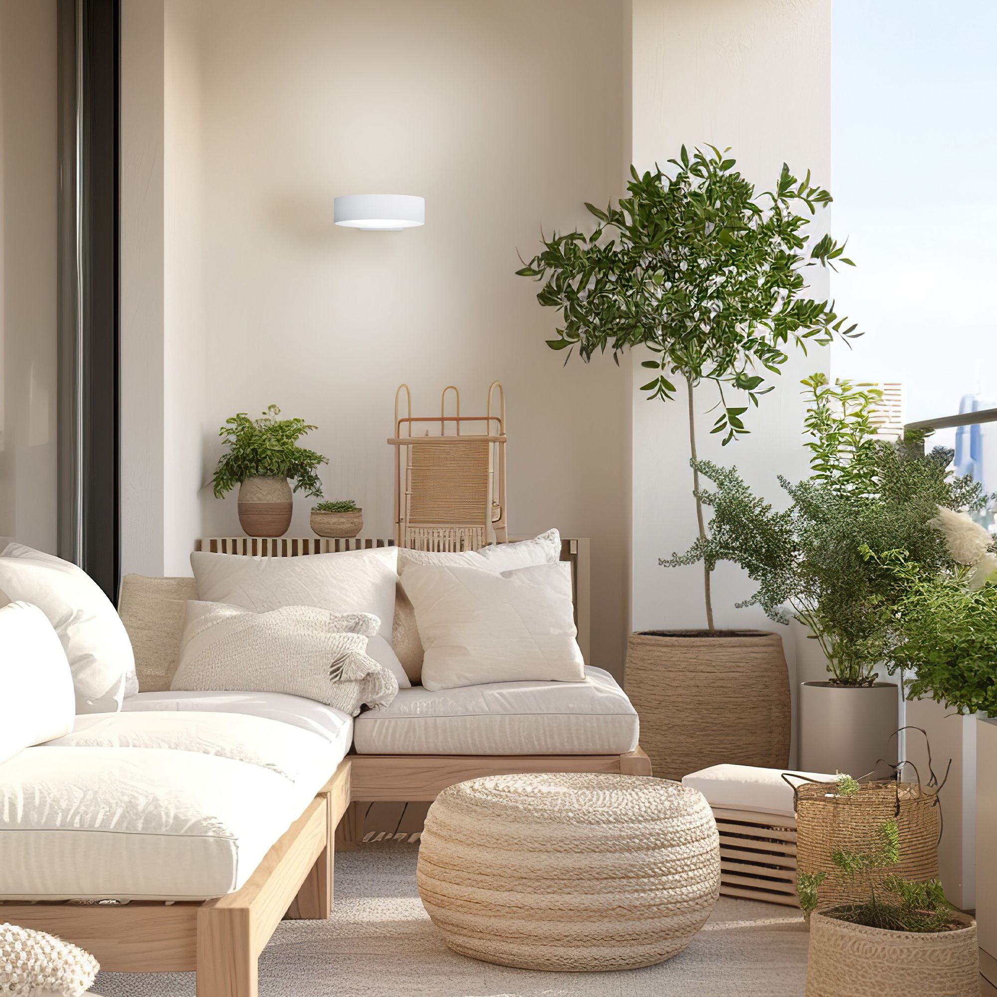 Applique extérieure LED CHINOA blanc L27cm