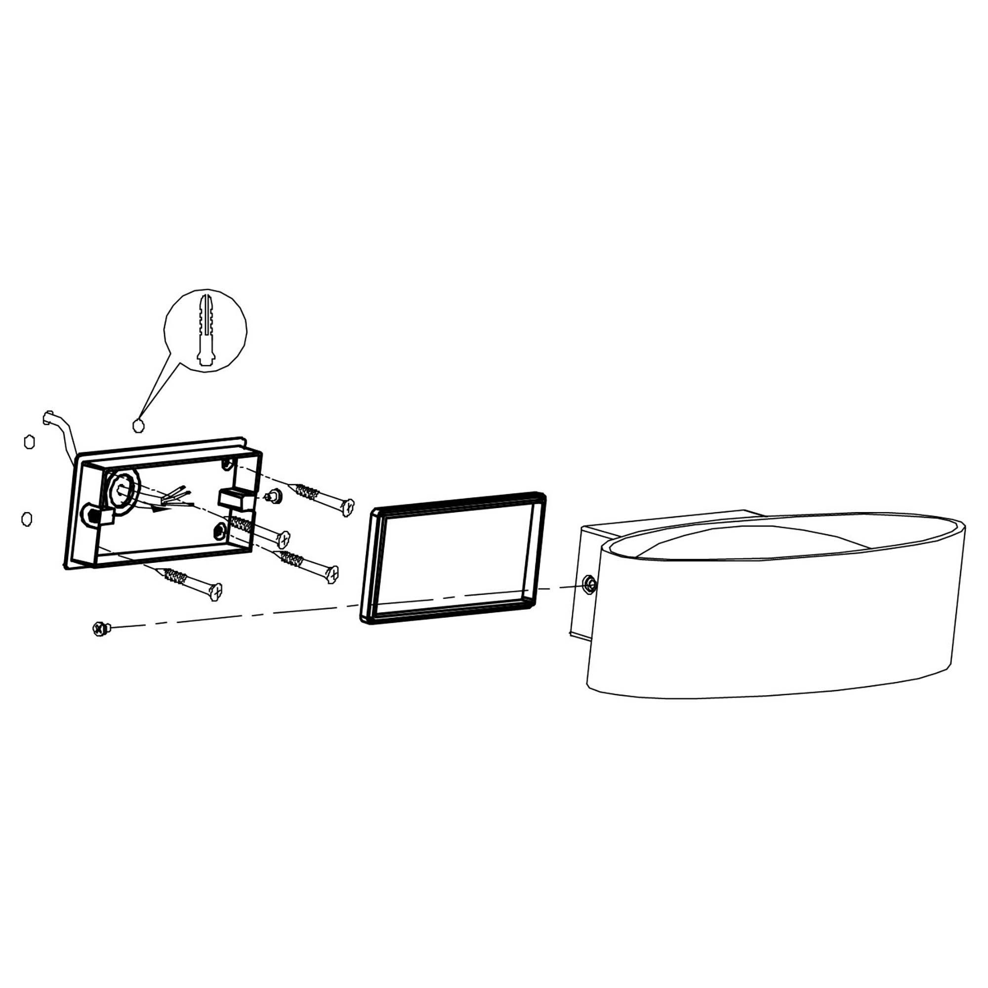 Applique extérieure LED CHINOA blanc L27cm