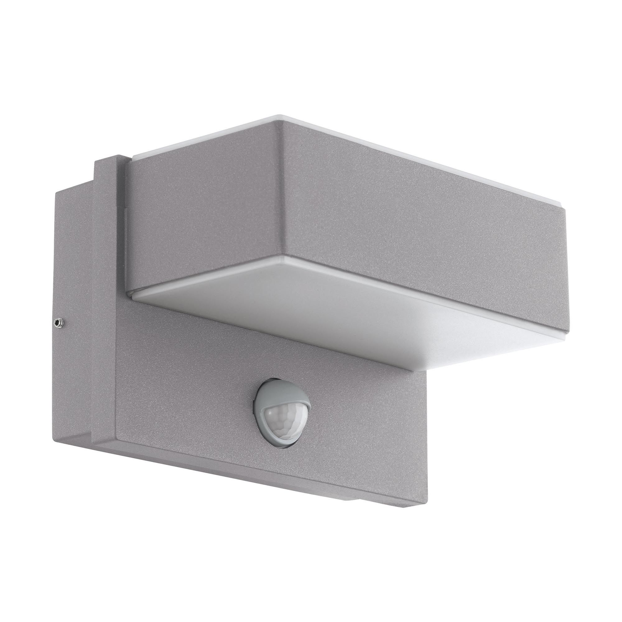 Applique extérieure détecteur LED AZZINANO gris H18,5cm