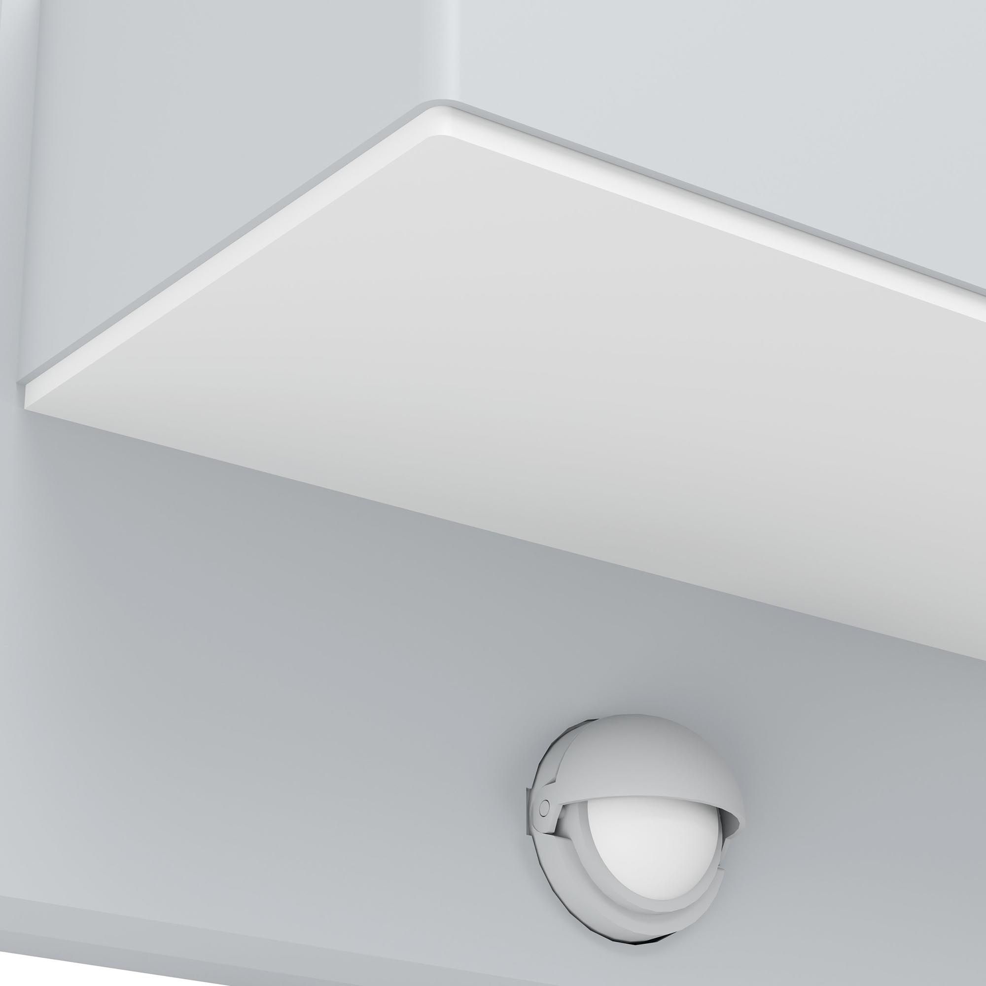 Applique extérieure détecteur LED AZZINANO gris H18,5cm