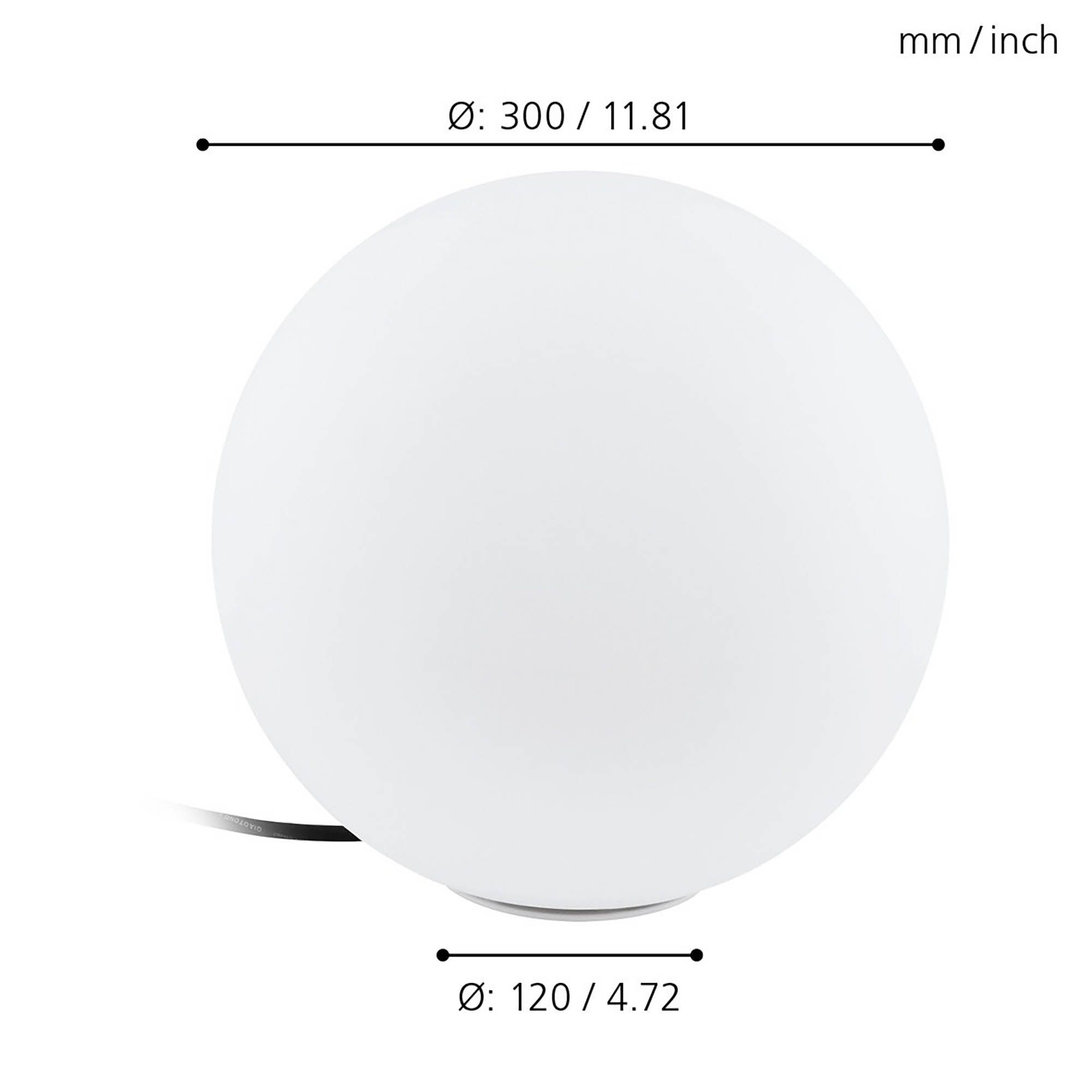 Boule lumineuse extérieure MONTEROLO verre opal Ø30cm