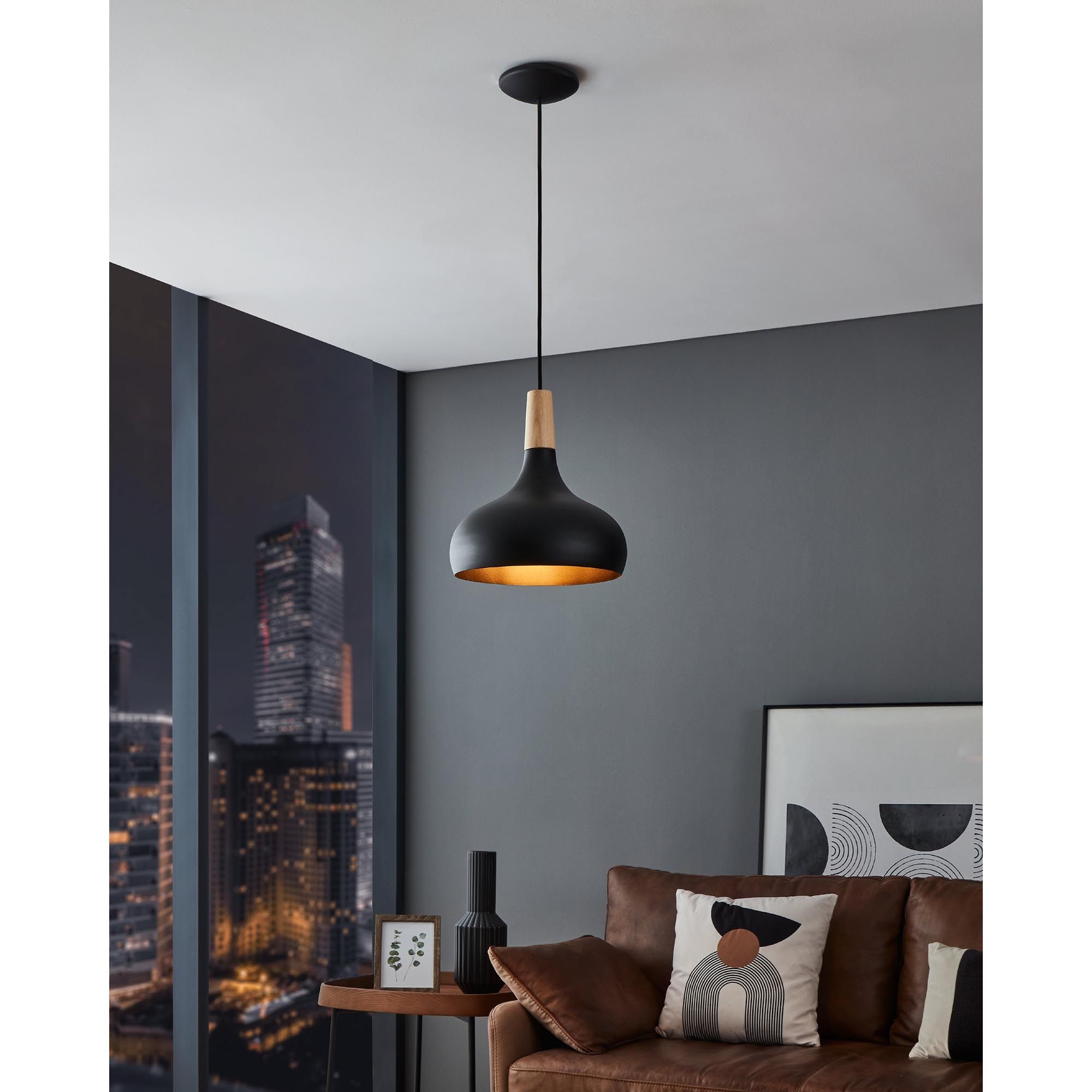 Suspension SABINAR noir Ø28cm